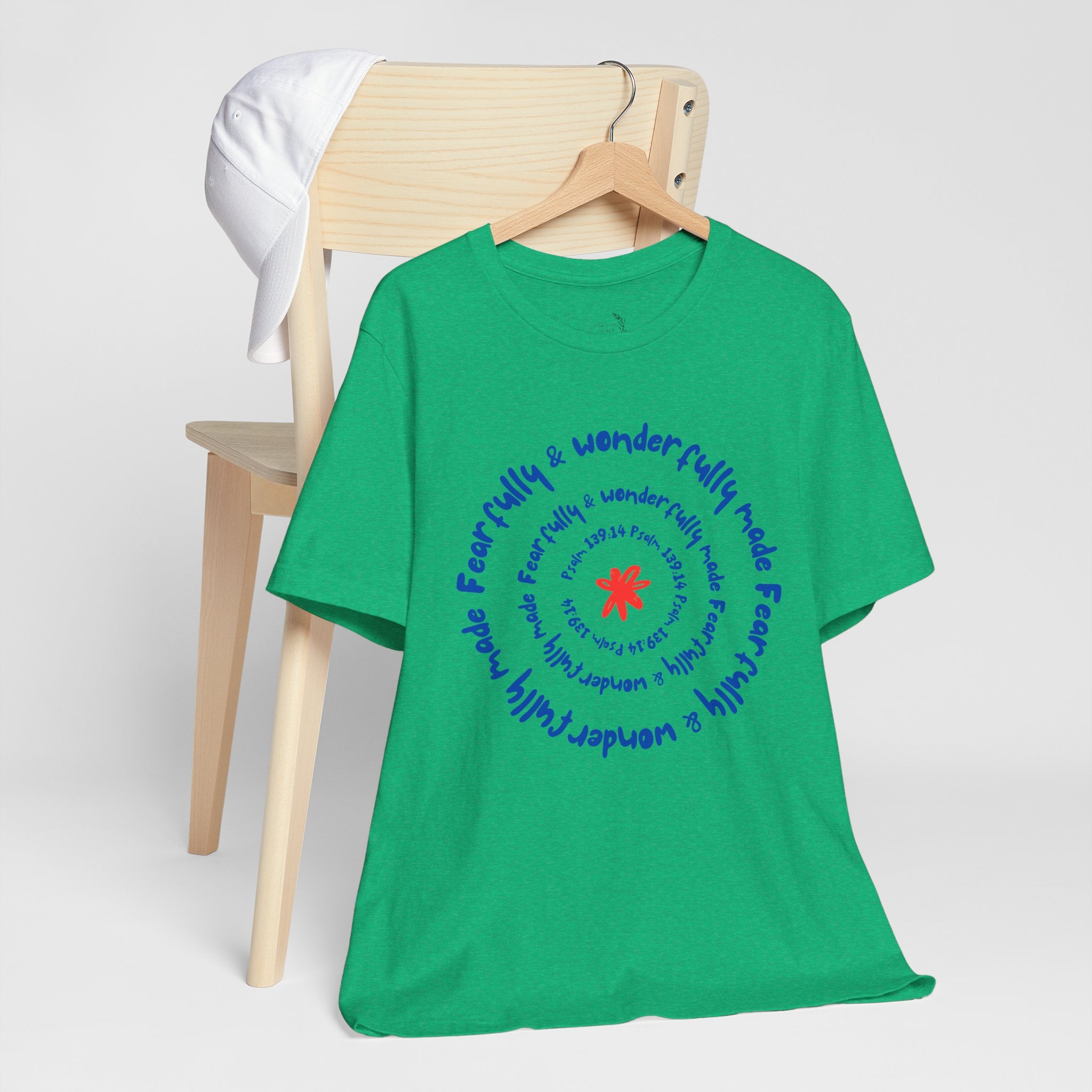 T-Shirt — 'Fearfully & Wonderfully Made' Spiral Design