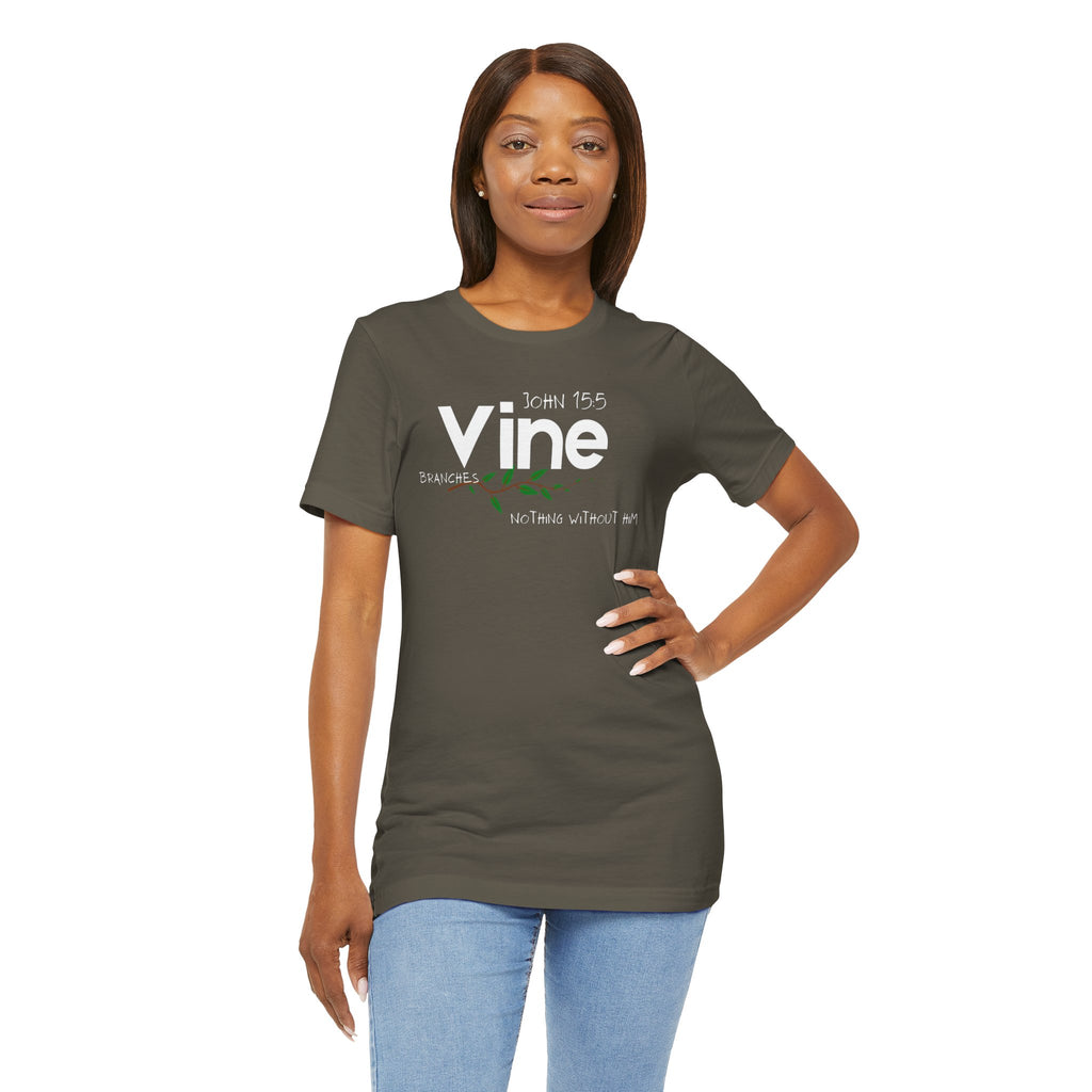 Vine typography tee T-Shirt | botanical vine script graphic