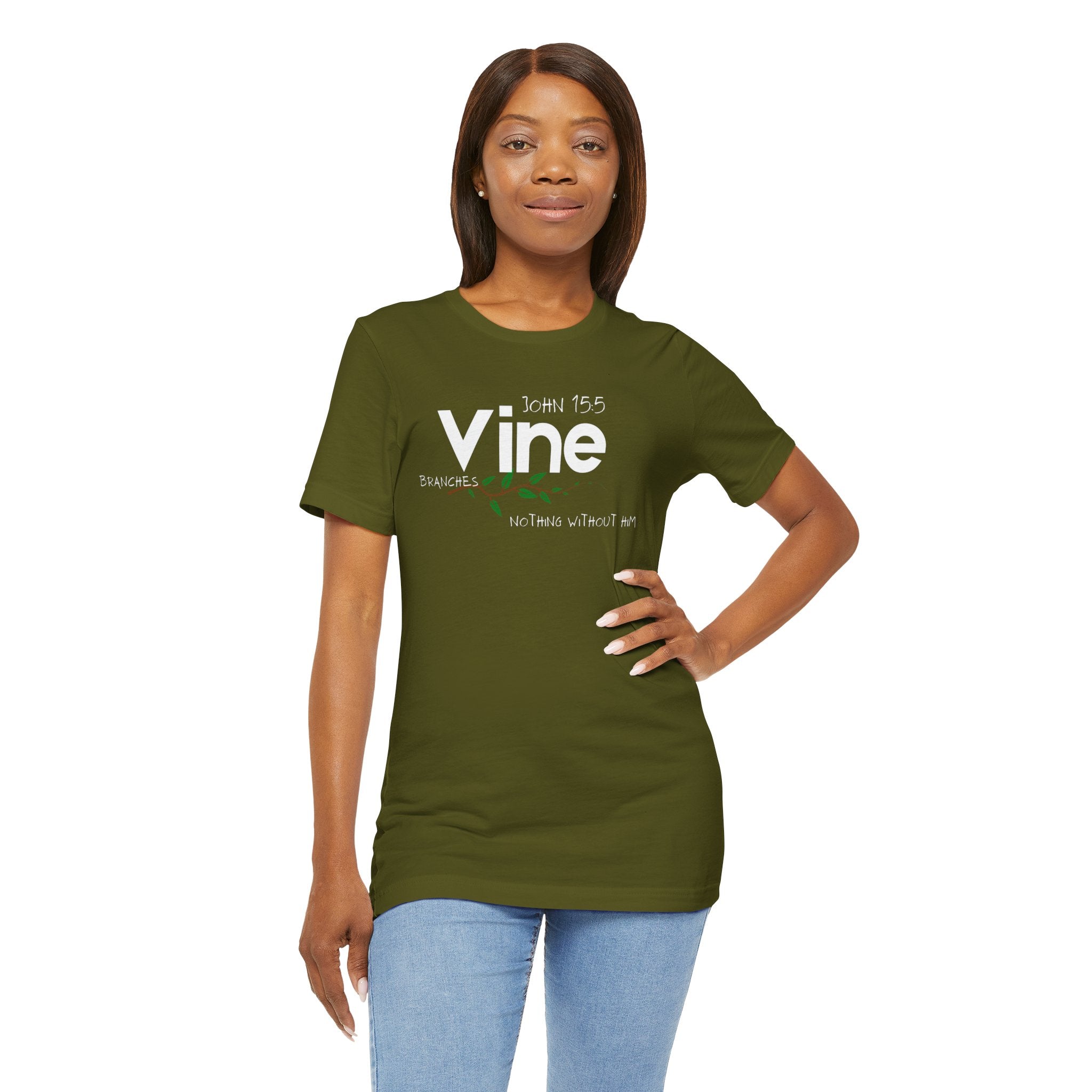 Vine typography tee T-Shirt | botanical vine script graphic
