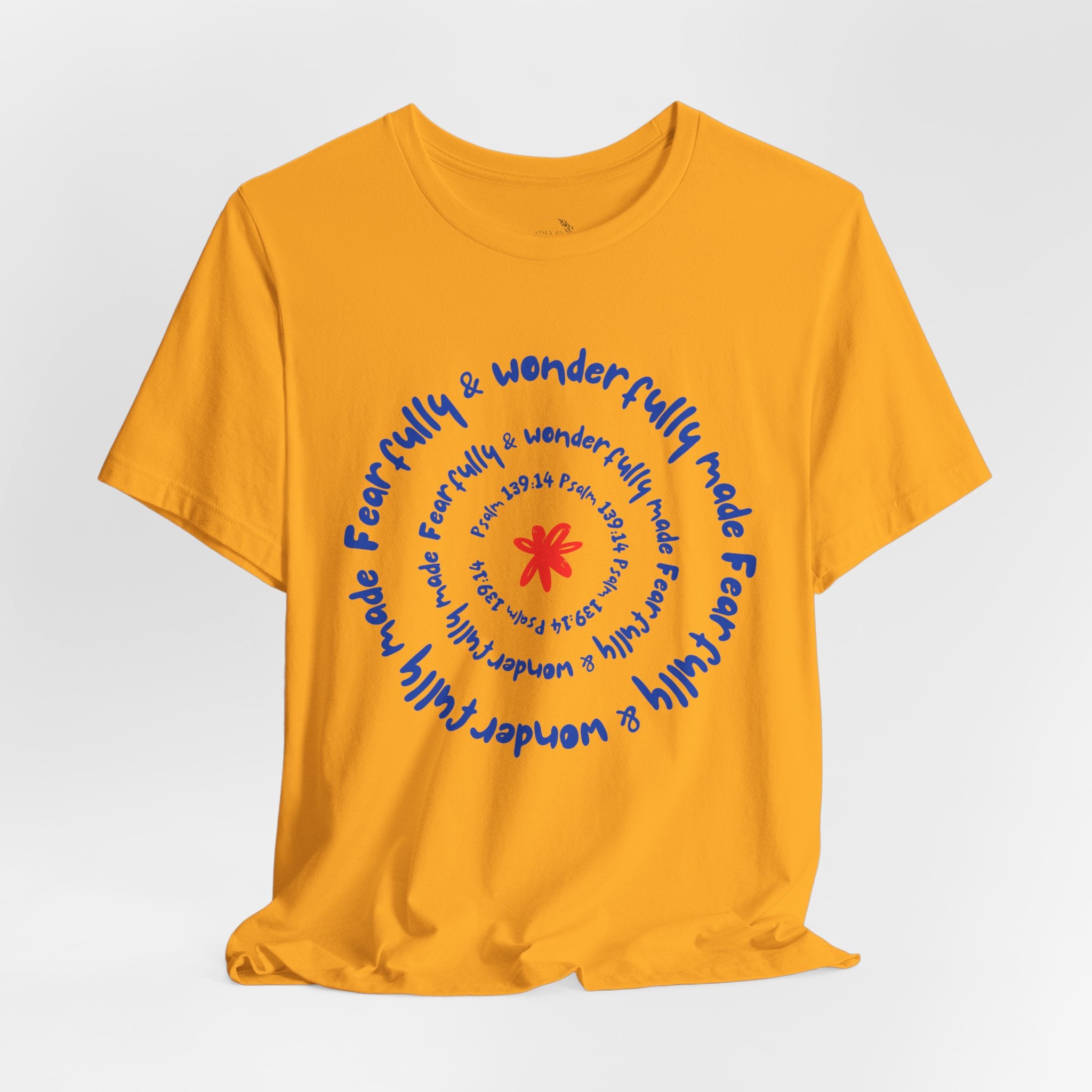 T-Shirt — 'Fearfully & Wonderfully Made' Spiral Design