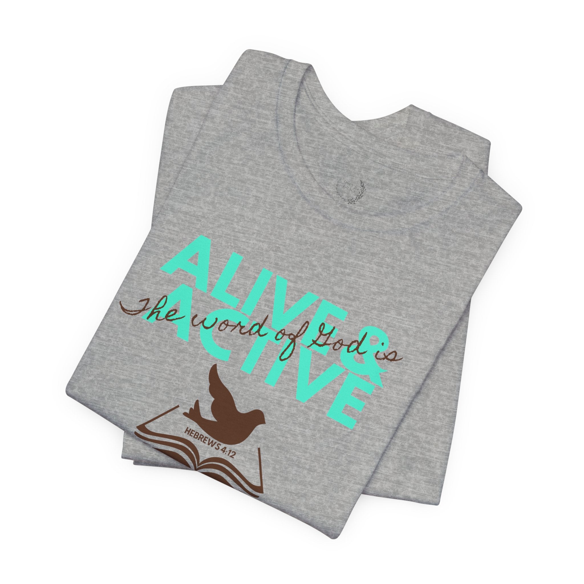 Alive & Active sword wings T-Shirt | Hebrews 4:12 scripture design