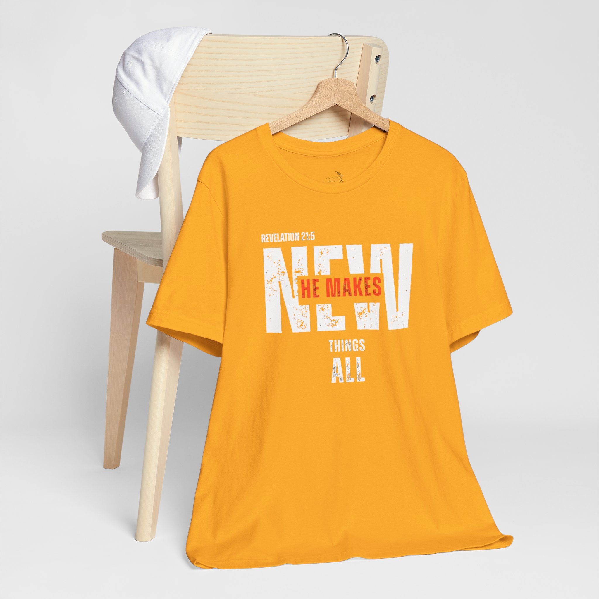 All Things New T‑Shirt — Christian Verse 'He Makes All Things New' Faith Tee