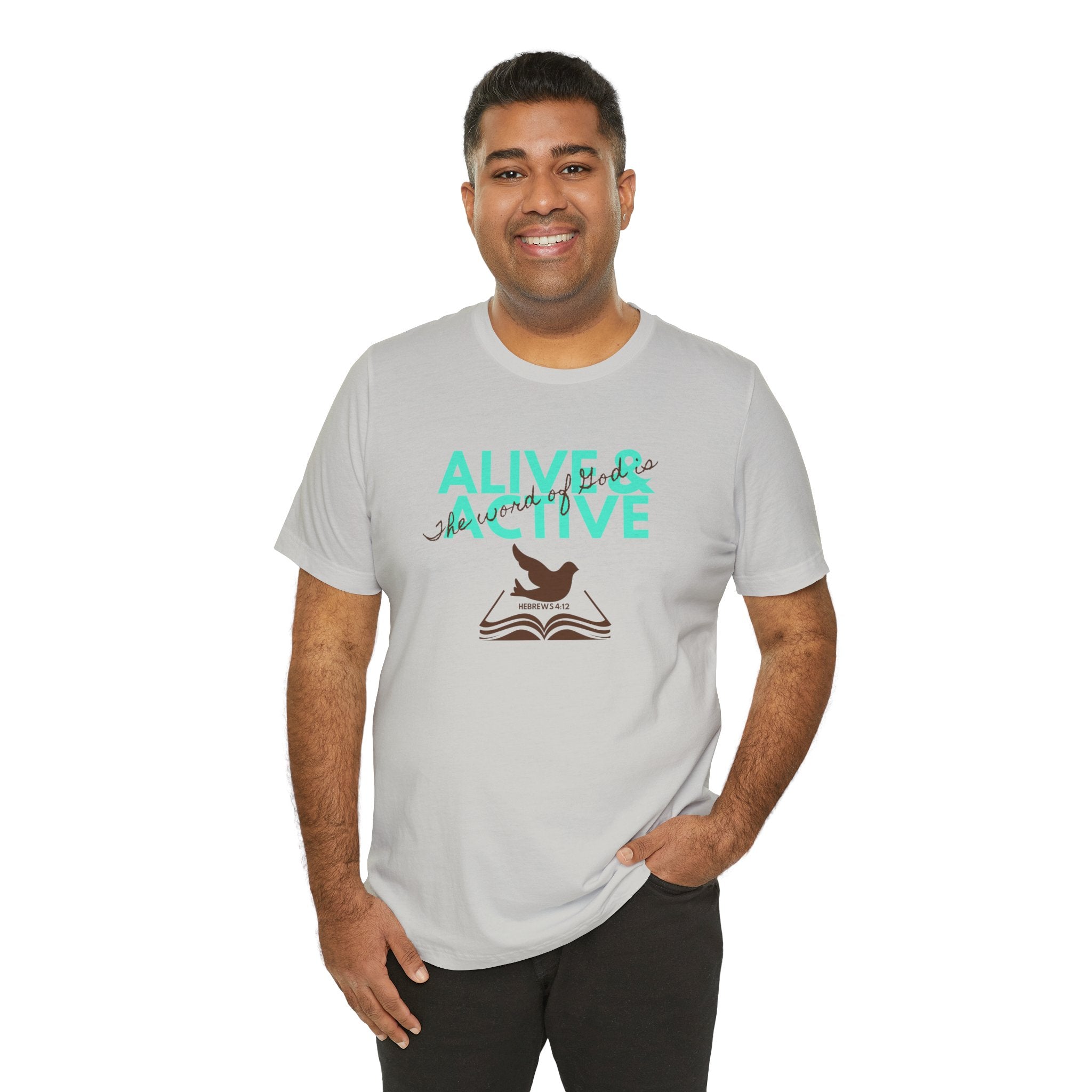 Alive & Active sword wings T-Shirt | Hebrews 4:12 scripture design