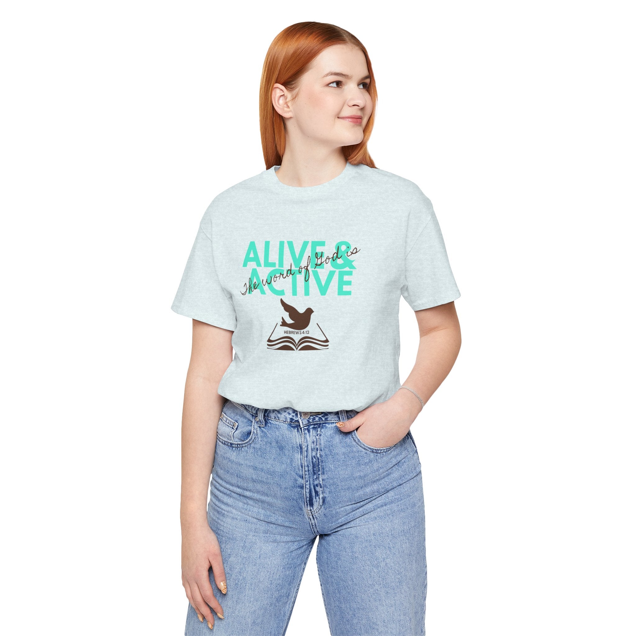 Alive & Active sword wings T-Shirt | Hebrews 4:12 scripture design