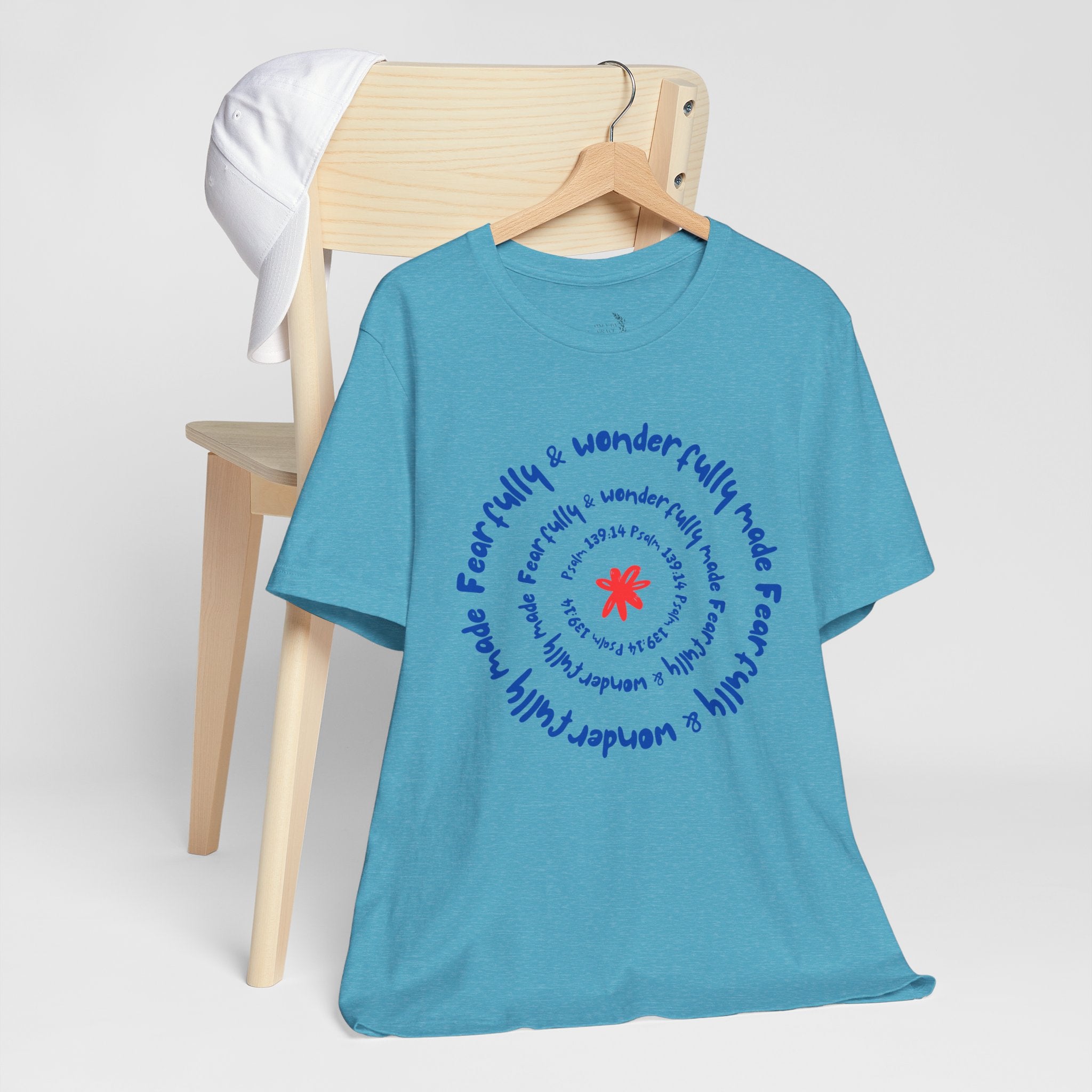 T-Shirt — 'Fearfully & Wonderfully Made' Spiral Design