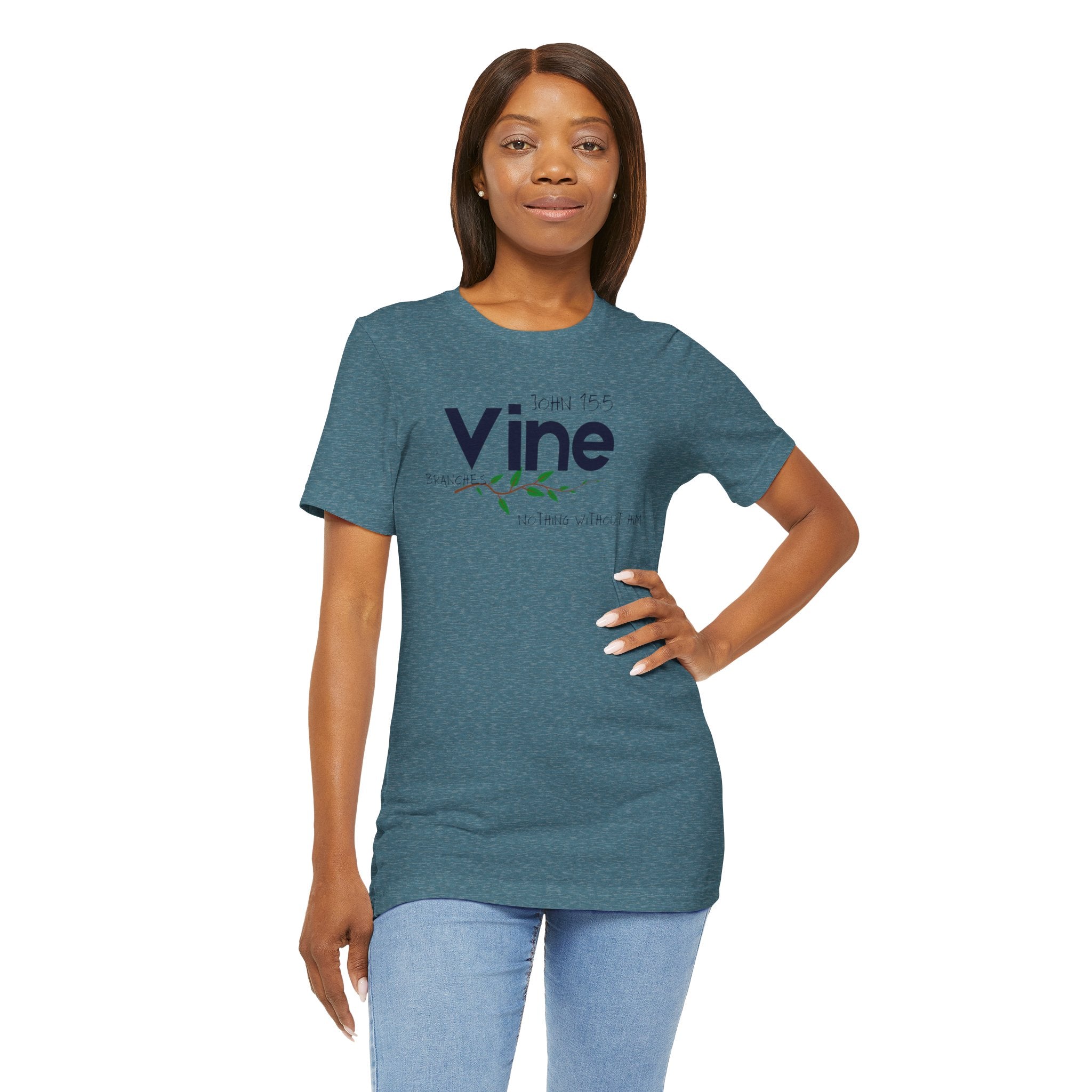 Vine typography tee T-Shirt | botanical vine script graphic