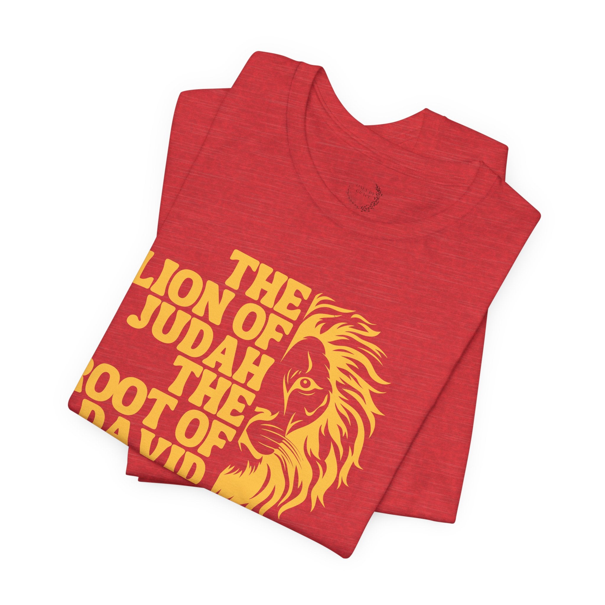 Lion of Judah T‑Shirt — "The Lion of Judah The Root of David Has Triumphed" Christian Graphic Tee