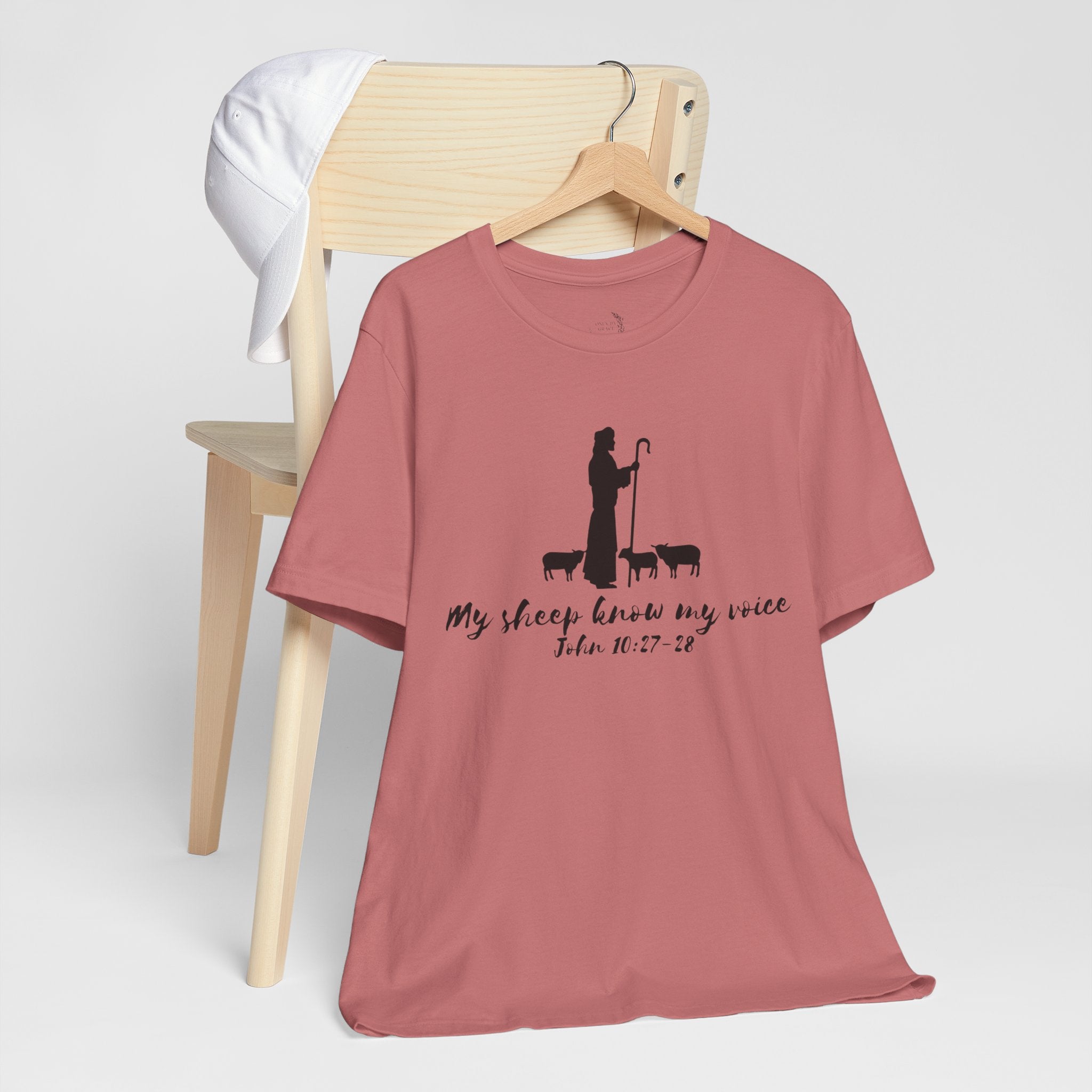 My Sheep Know My Voice shepherd silhouette T-Shirt | John 10:27 scripture