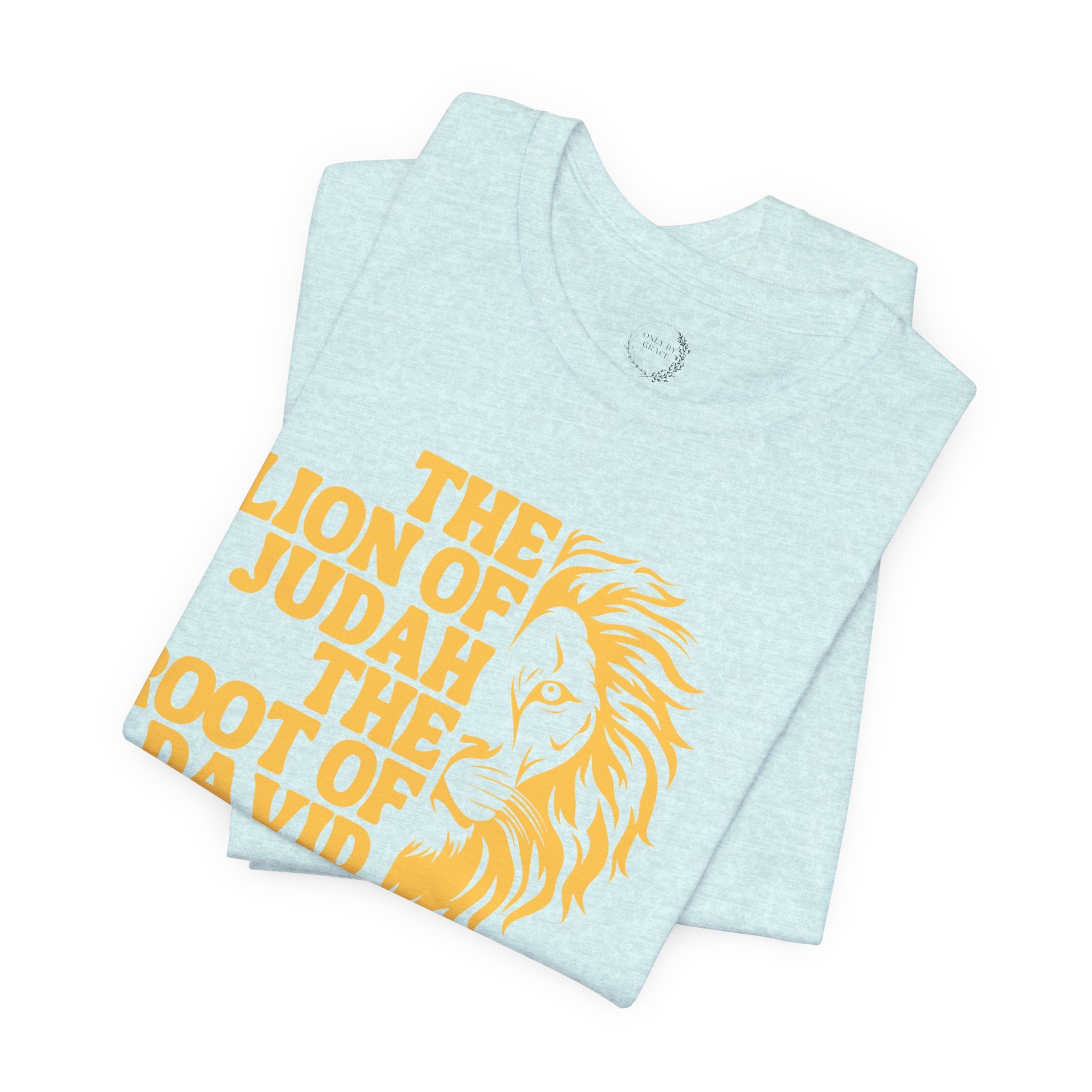 Lion of Judah T‑Shirt — "The Lion of Judah The Root of David Has Triumphed" Christian Graphic Tee