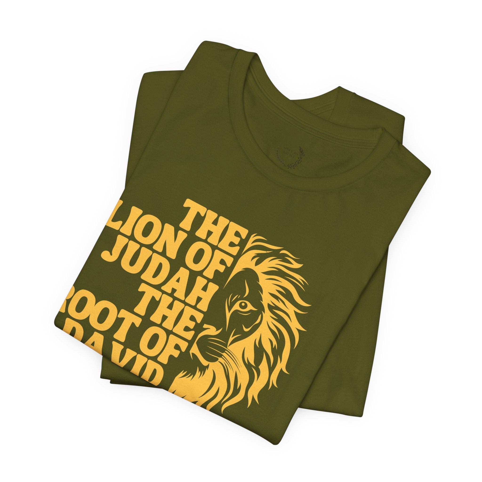 Lion of Judah T‑Shirt — "The Lion of Judah The Root of David Has Triumphed" Christian Graphic Tee