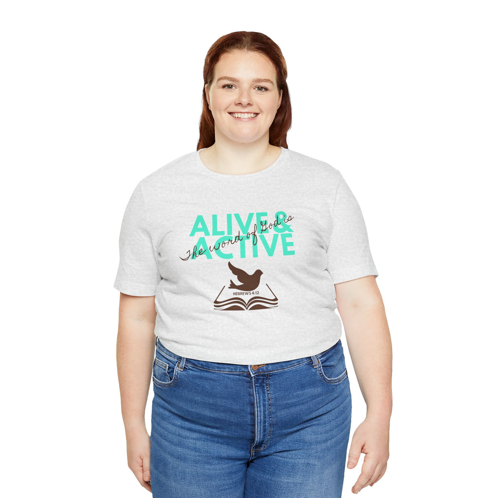 Alive & Active sword wings T-Shirt | Hebrews 4:12 scripture design