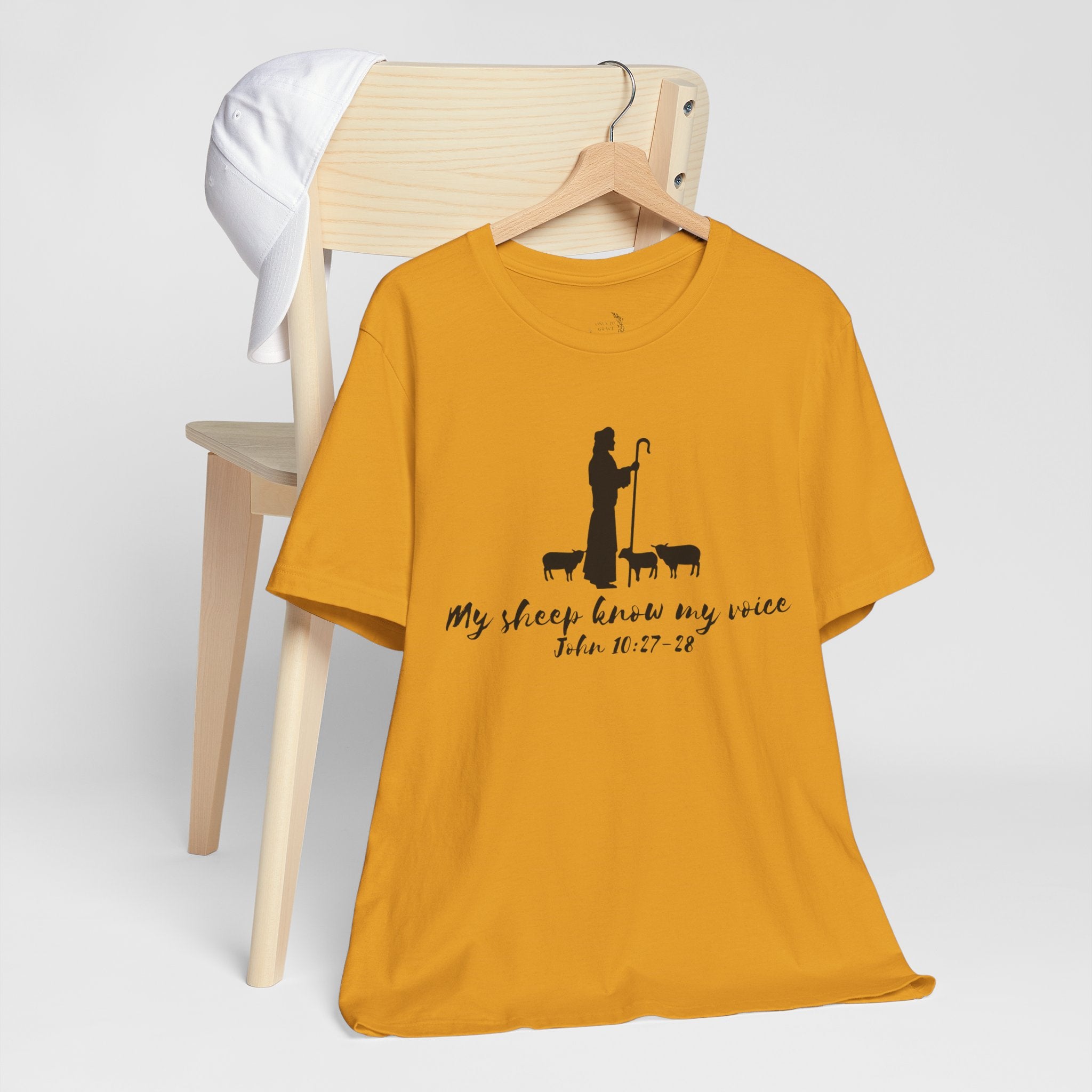 My Sheep Know My Voice shepherd silhouette T-Shirt | John 10:27 scripture
