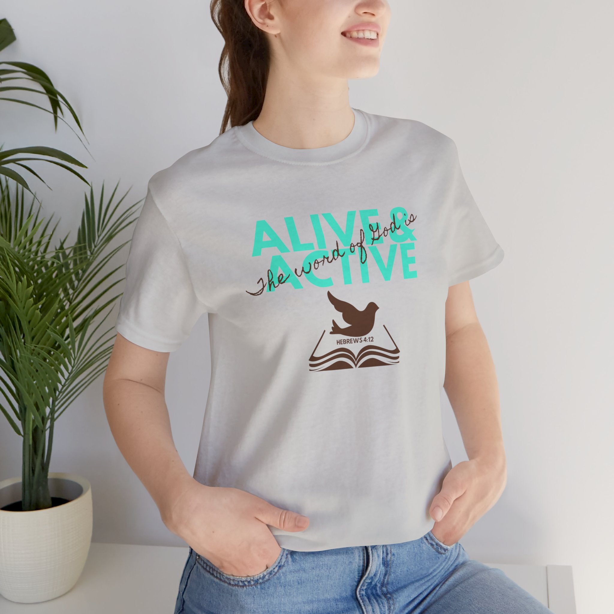 Alive & Active sword wings T-Shirt | Hebrews 4:12 scripture design