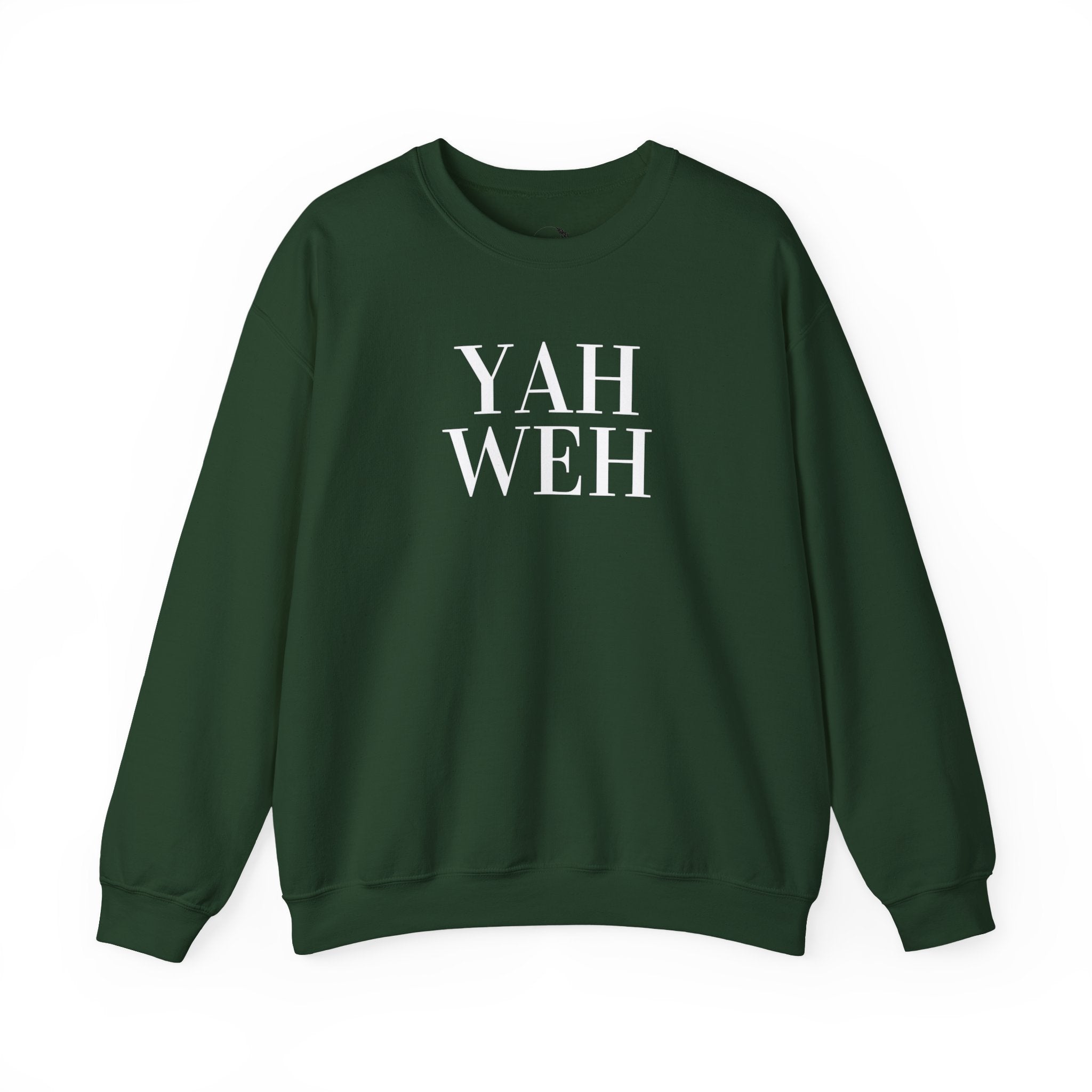 YAHWEH Minimalist Typography Sweatshirt | Religious Faith Crewneck