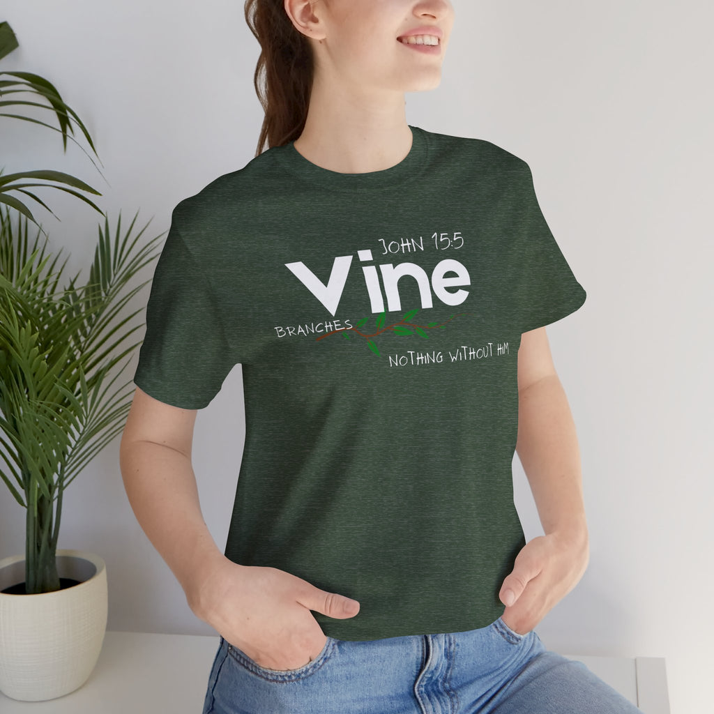 Vine typography tee T-Shirt | botanical vine script graphic