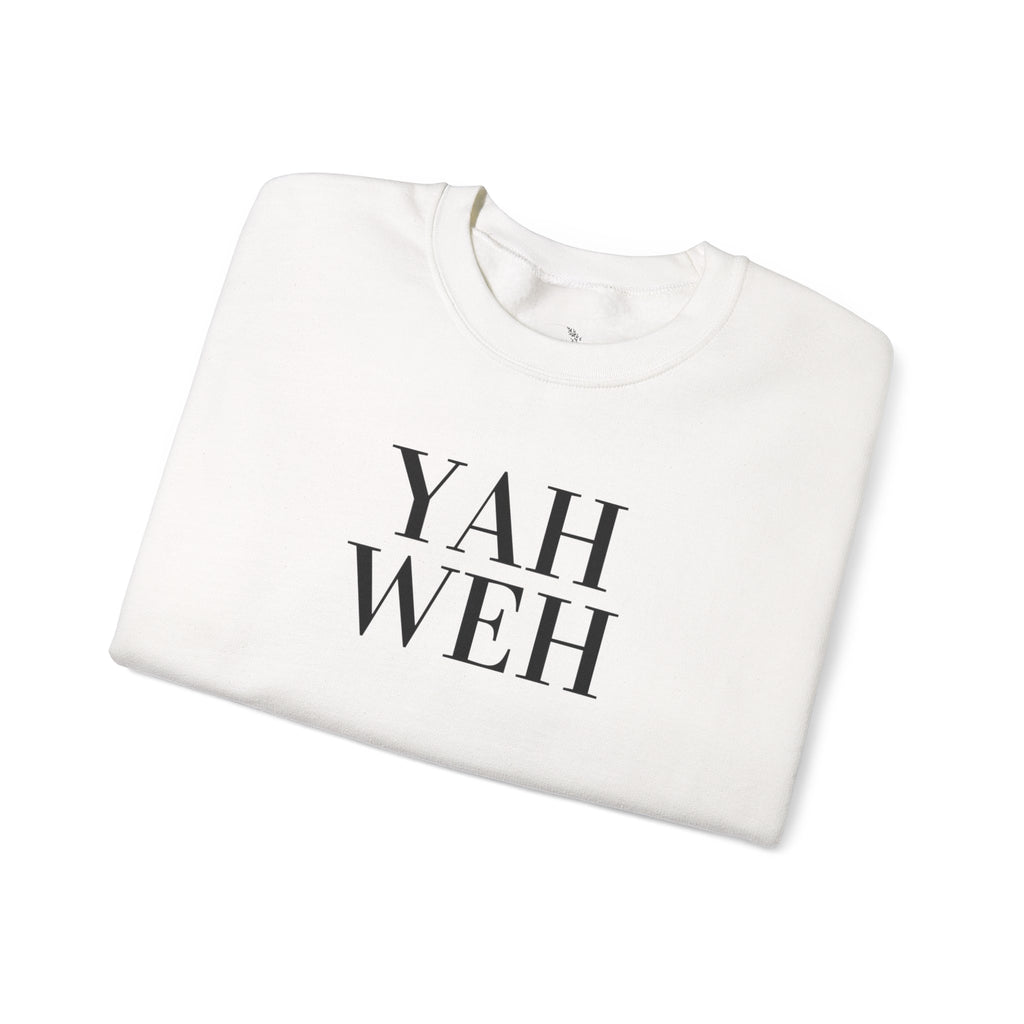 YAHWEH Minimalist Typography Sweatshirt | Religious Faith Crewneck