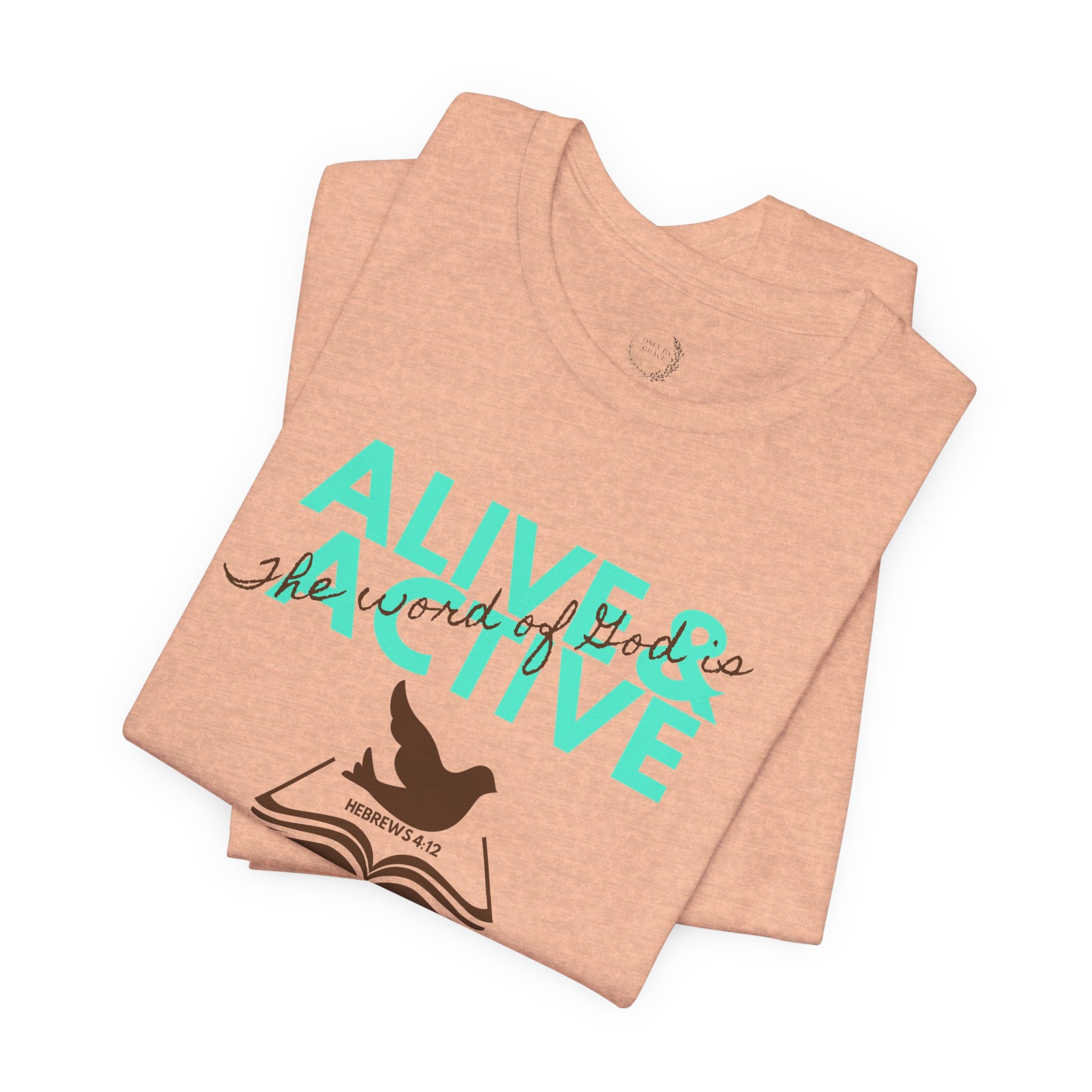 Alive & Active sword wings T-Shirt | Hebrews 4:12 scripture design