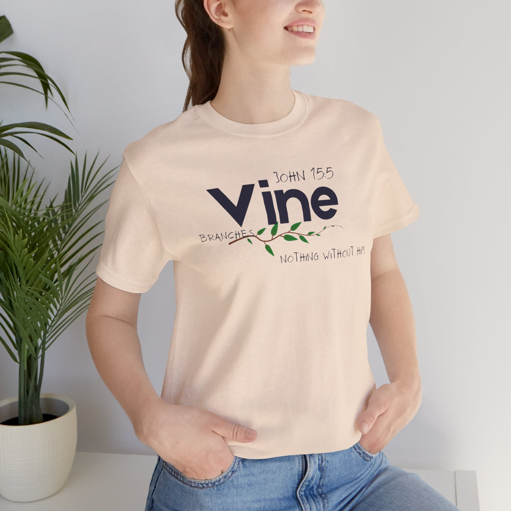 Vine typography tee T-Shirt | botanical vine script graphic