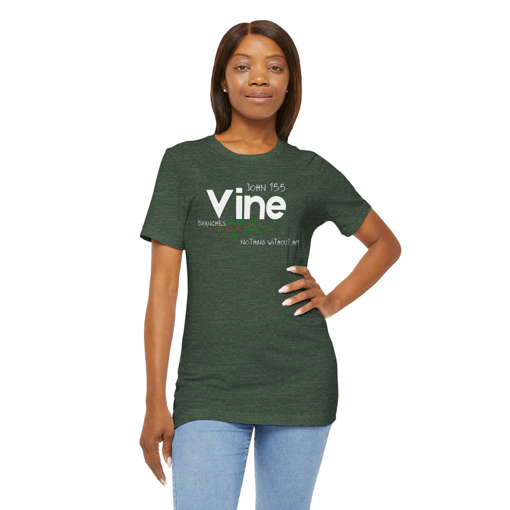 Vine typography tee T-Shirt | botanical vine script graphic