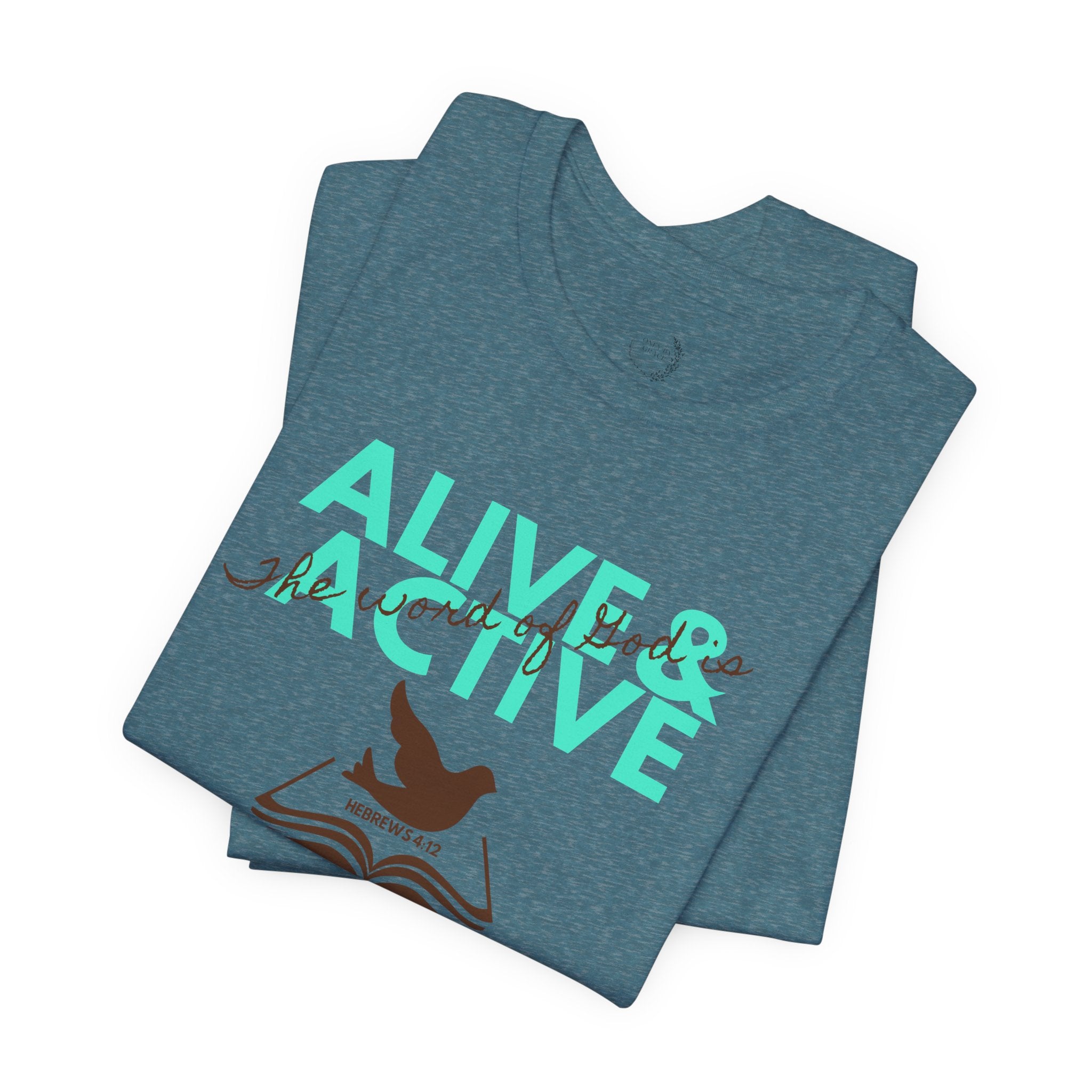 Alive & Active sword wings T-Shirt | Hebrews 4:12 scripture design