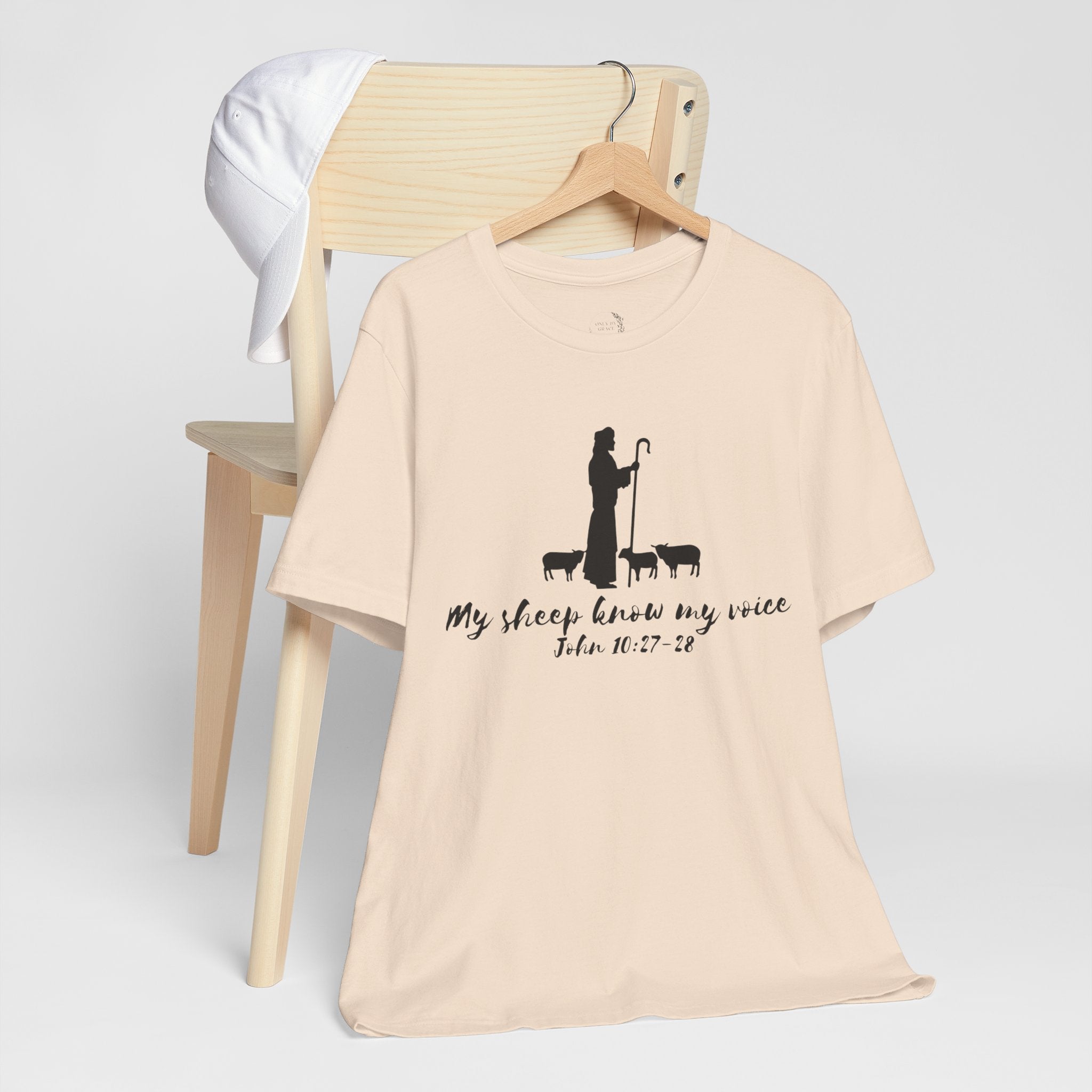 My Sheep Know My Voice shepherd silhouette T-Shirt | John 10:27 scripture