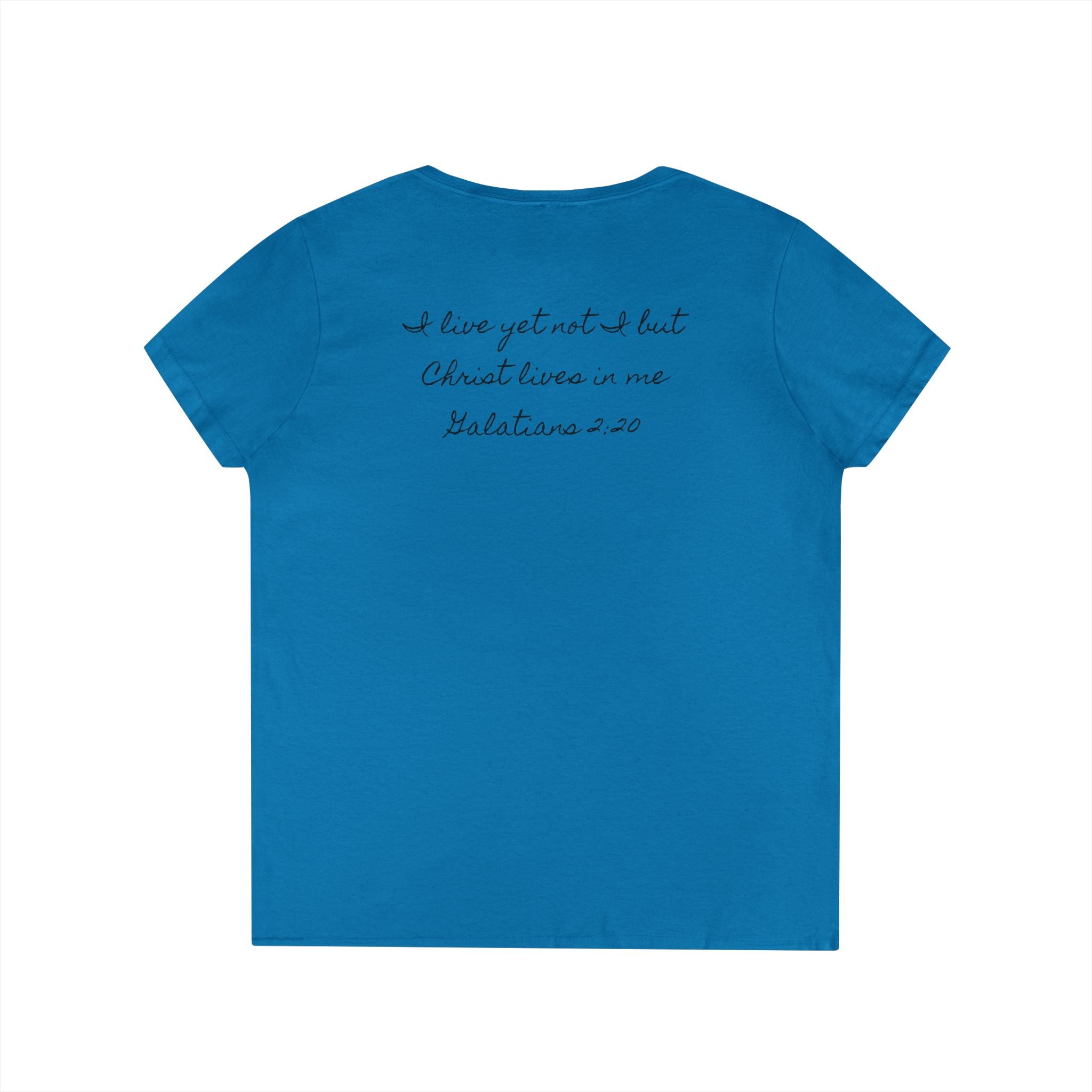 Jesus + Me V-Neck Tee — No Plan B Christian Women’s T-Shirt with Cross Back Design