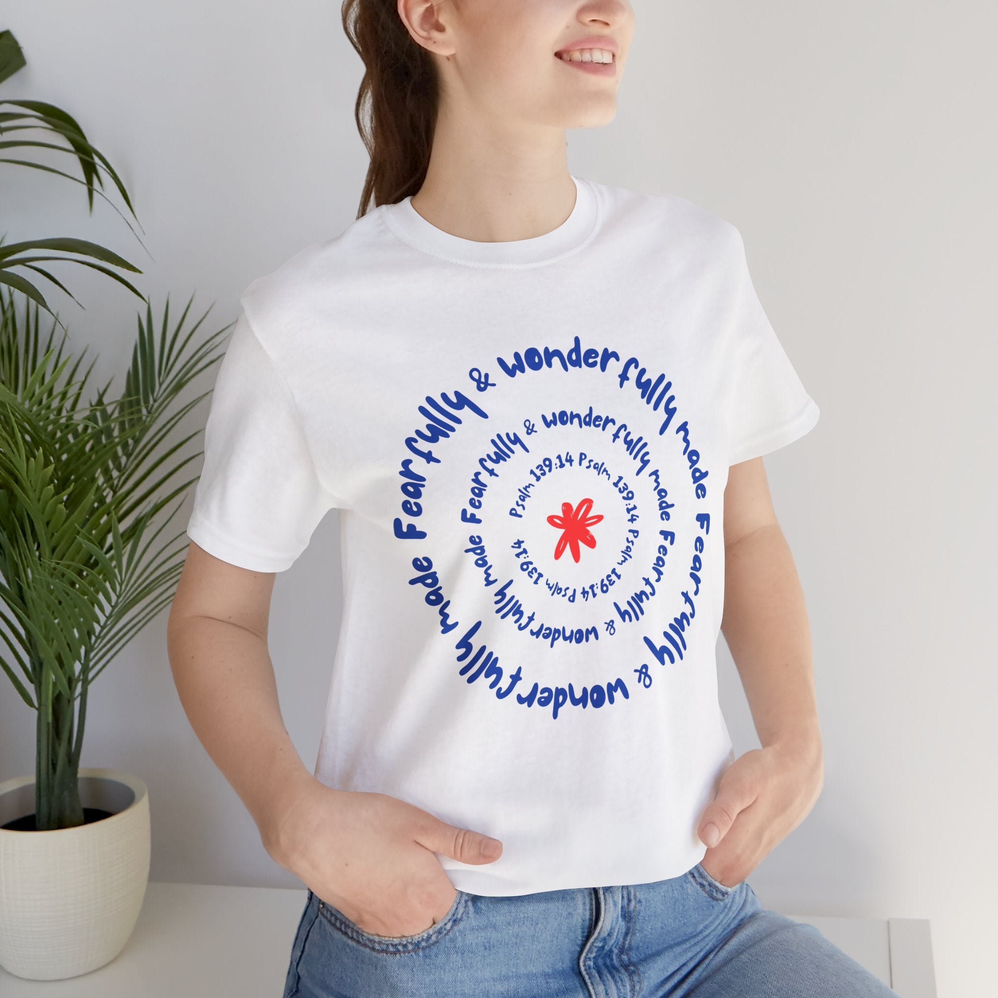 T-Shirt — 'Fearfully & Wonderfully Made' Spiral Design