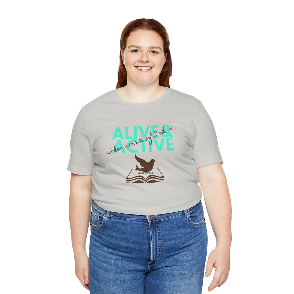 Alive & Active sword wings T-Shirt | Hebrews 4:12 scripture design