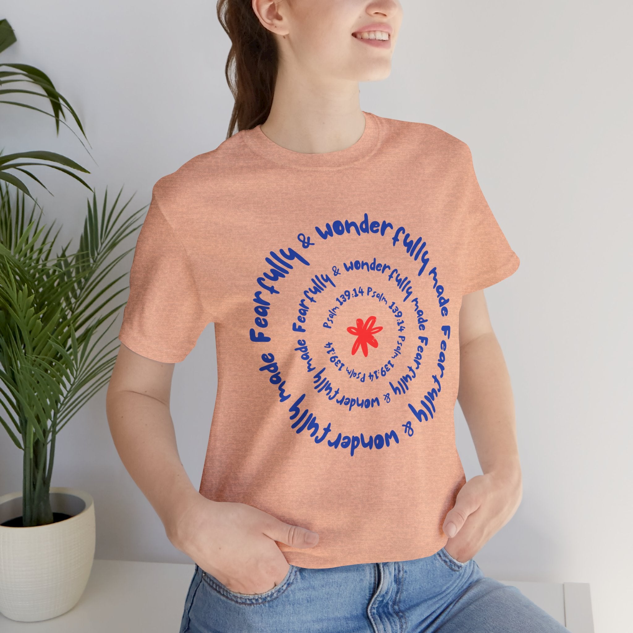 T-Shirt — 'Fearfully & Wonderfully Made' Spiral Design