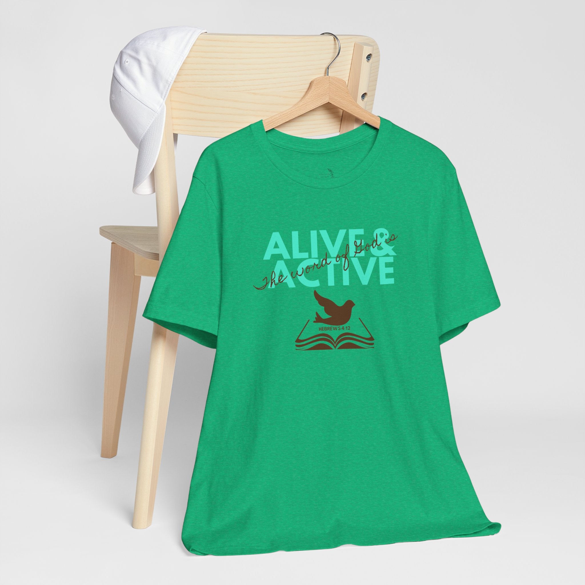 Alive & Active sword wings T-Shirt | Hebrews 4:12 scripture design