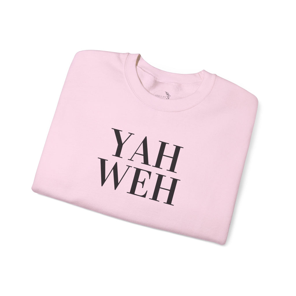 YAHWEH Minimalist Typography Sweatshirt | Religious Faith Crewneck