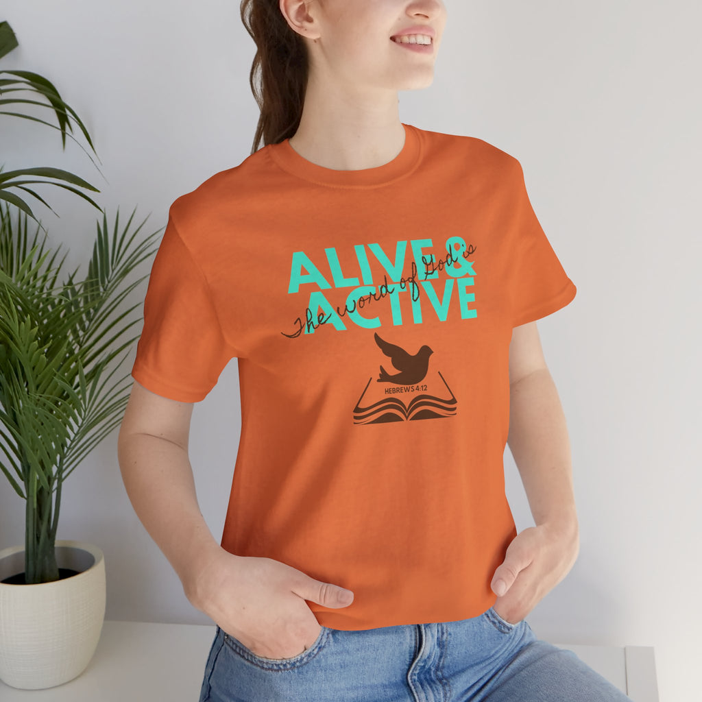Alive & Active sword wings T-Shirt | Hebrews 4:12 scripture design
