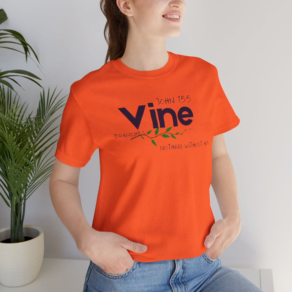 Vine typography tee T-Shirt | botanical vine script graphic