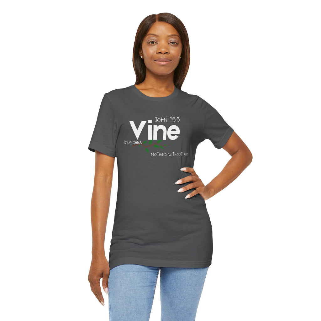 Vine typography tee T-Shirt | botanical vine script graphic