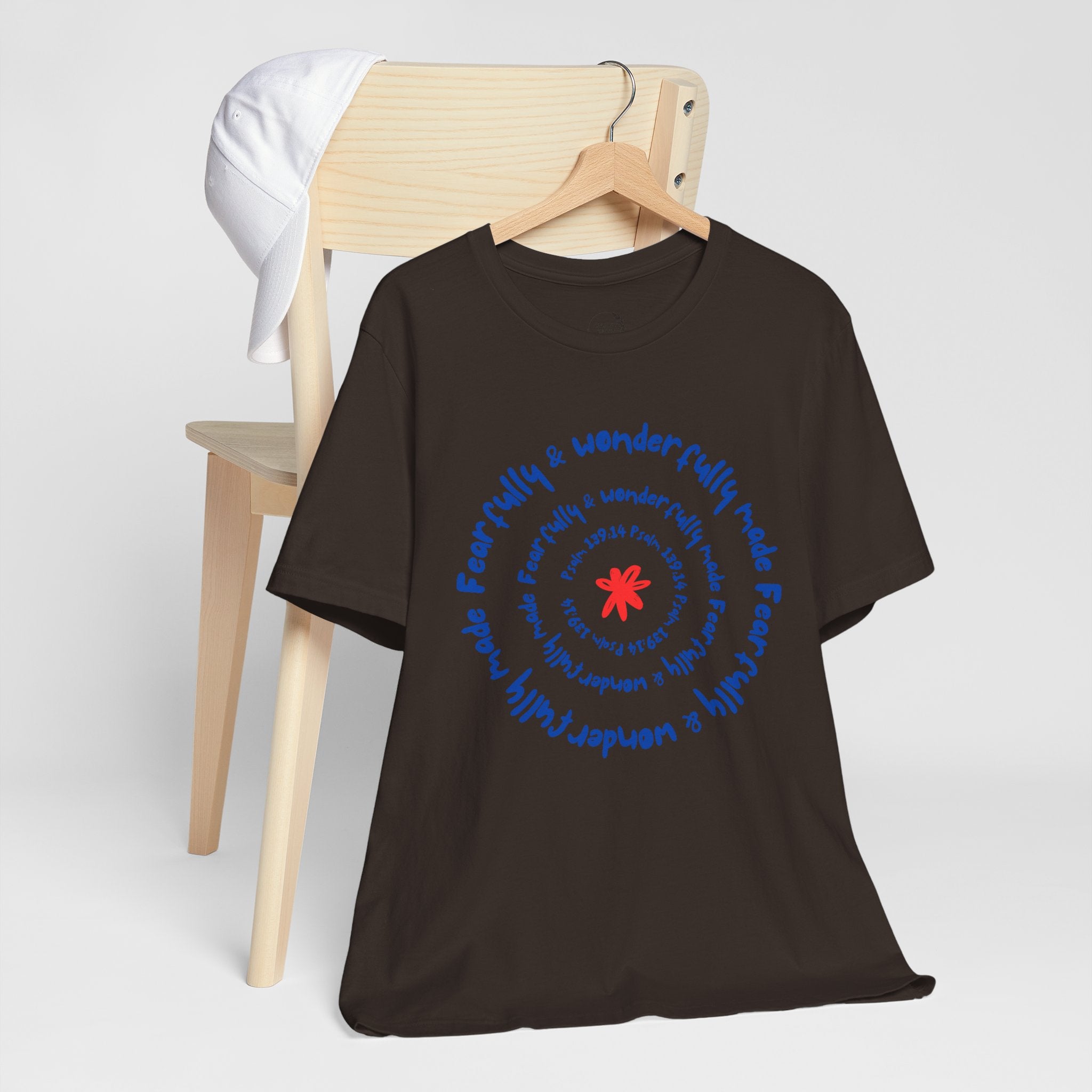 T-Shirt — 'Fearfully & Wonderfully Made' Spiral Design