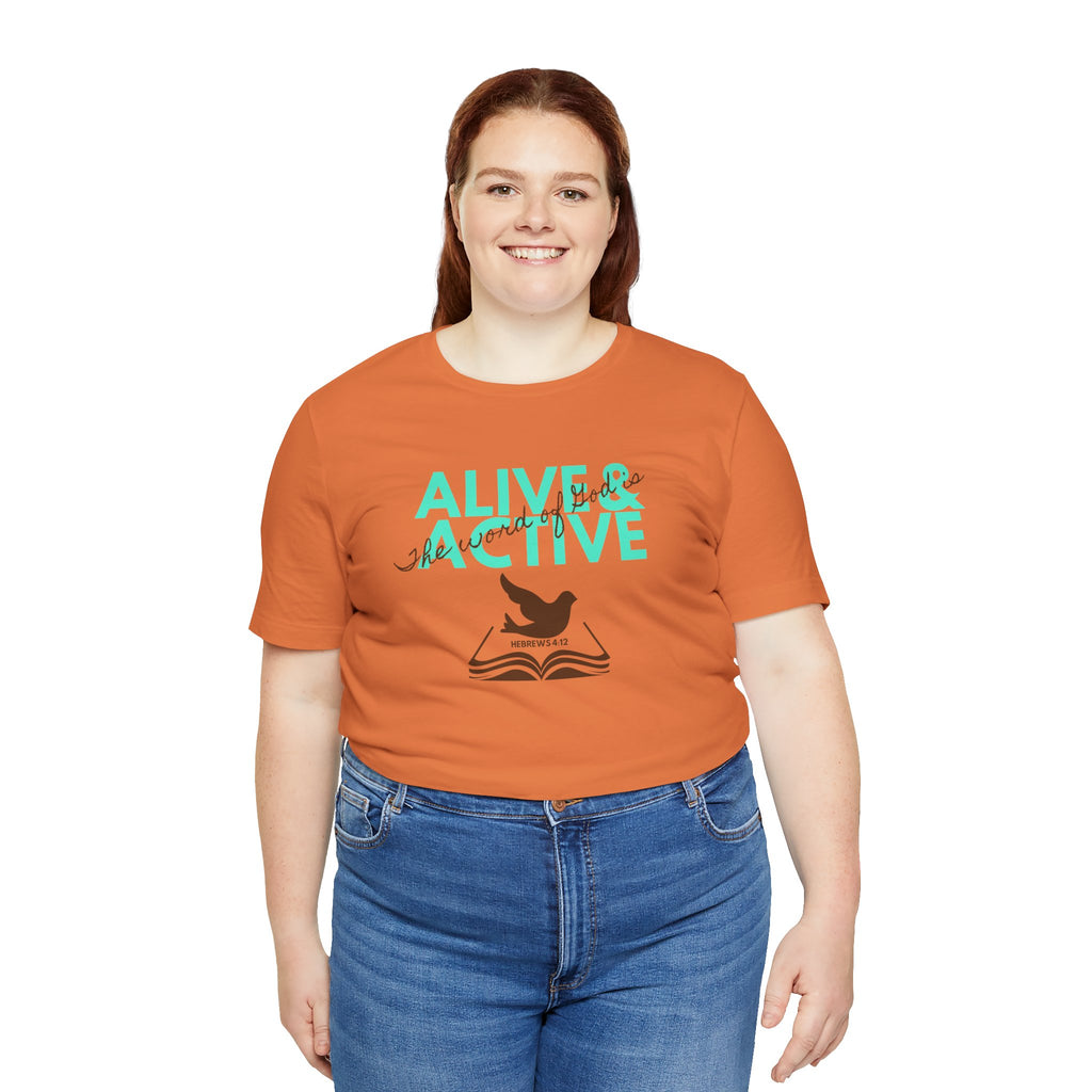 Alive & Active sword wings T-Shirt | Hebrews 4:12 scripture design