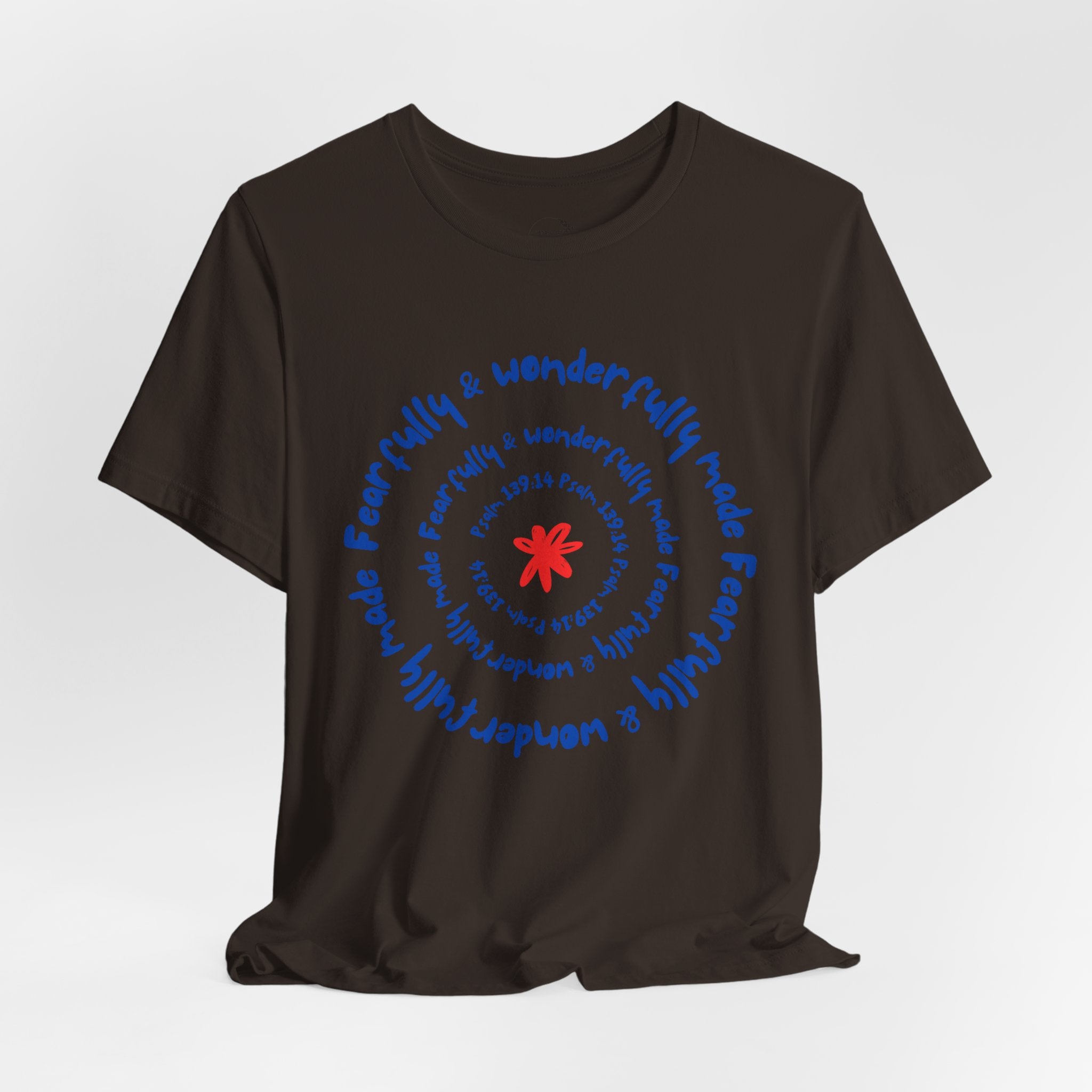 T-Shirt — 'Fearfully & Wonderfully Made' Spiral Design
