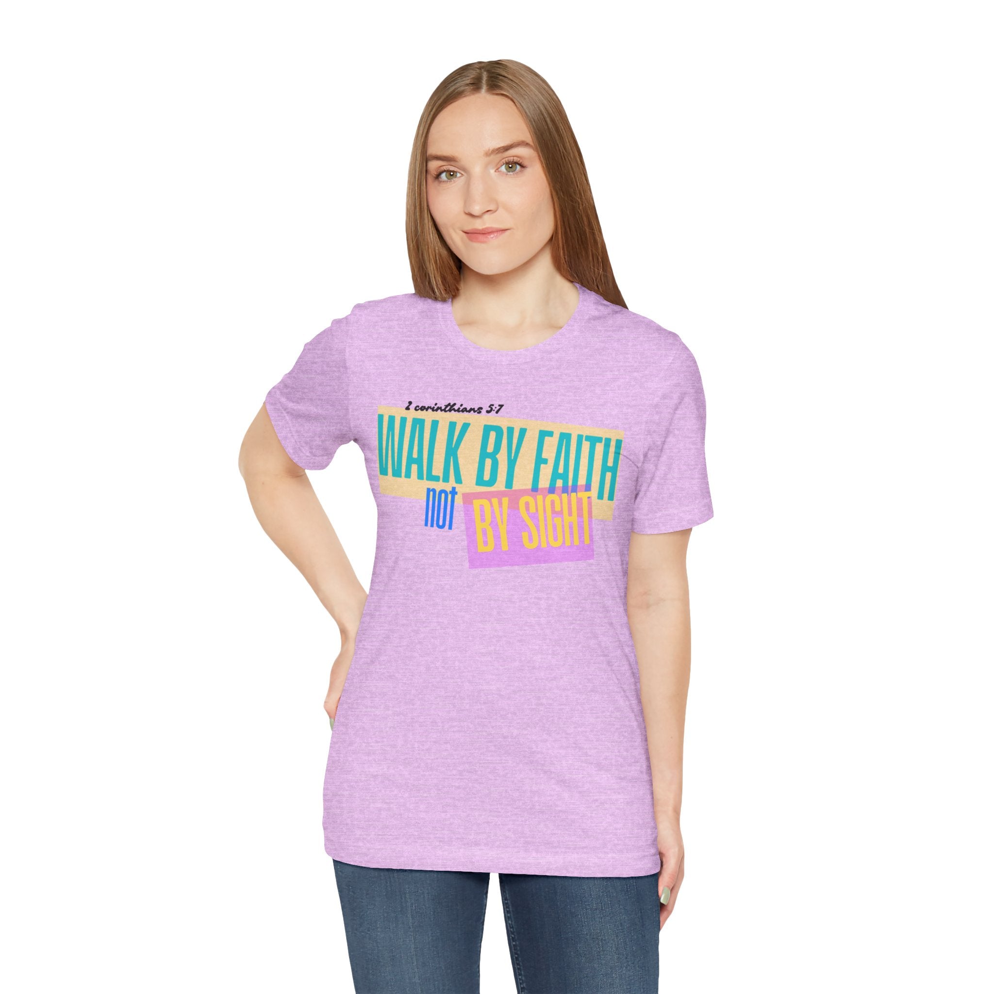 Walk By Faith Not By Sight T-Shirt | Inspirational Christian Scripture Tee