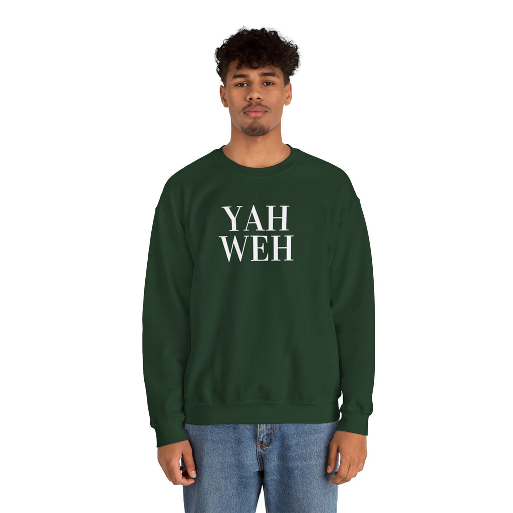 YAHWEH Minimalist Typography Sweatshirt | Religious Faith Crewneck