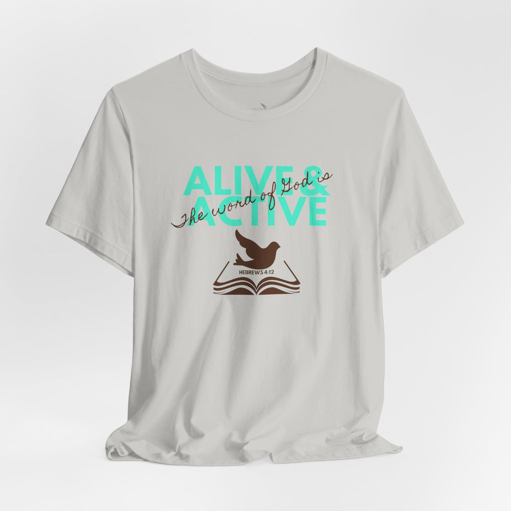 Alive & Active sword wings T-Shirt | Hebrews 4:12 scripture design