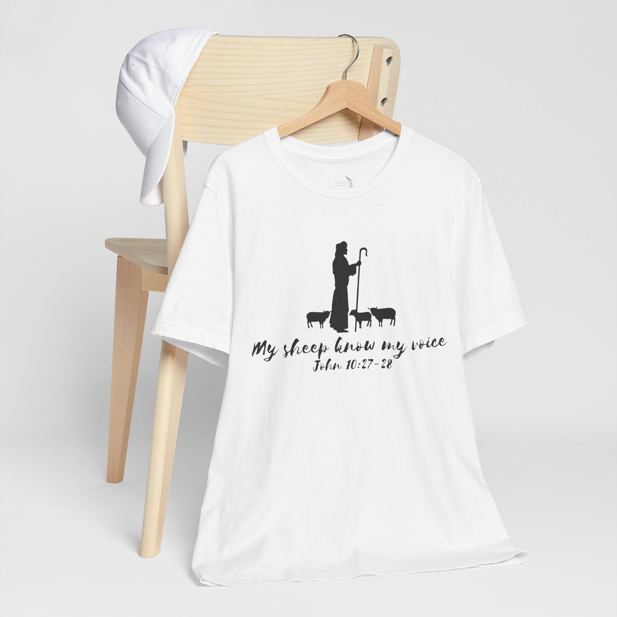 My Sheep Know My Voice shepherd silhouette T-Shirt | John 10:27 scripture