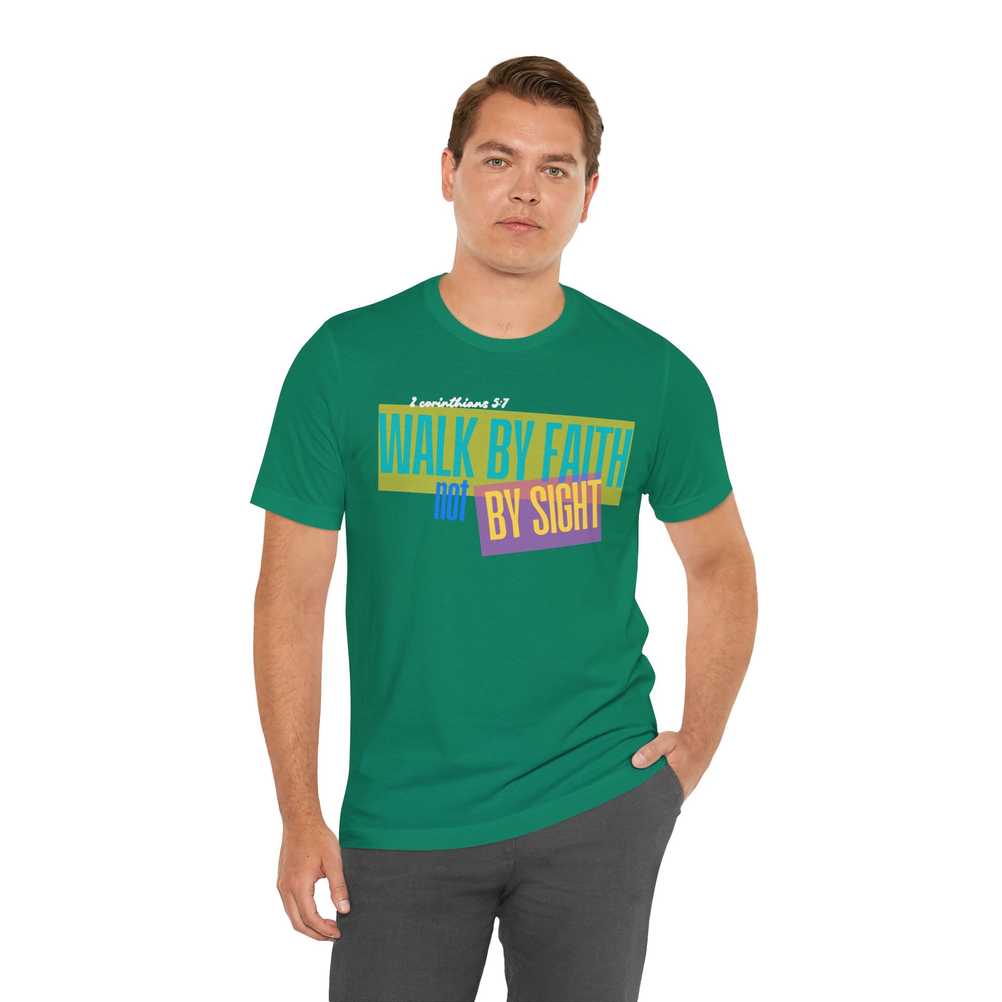 Walk By Faith Not By Sight T-Shirt | Inspirational Christian Scripture Tee