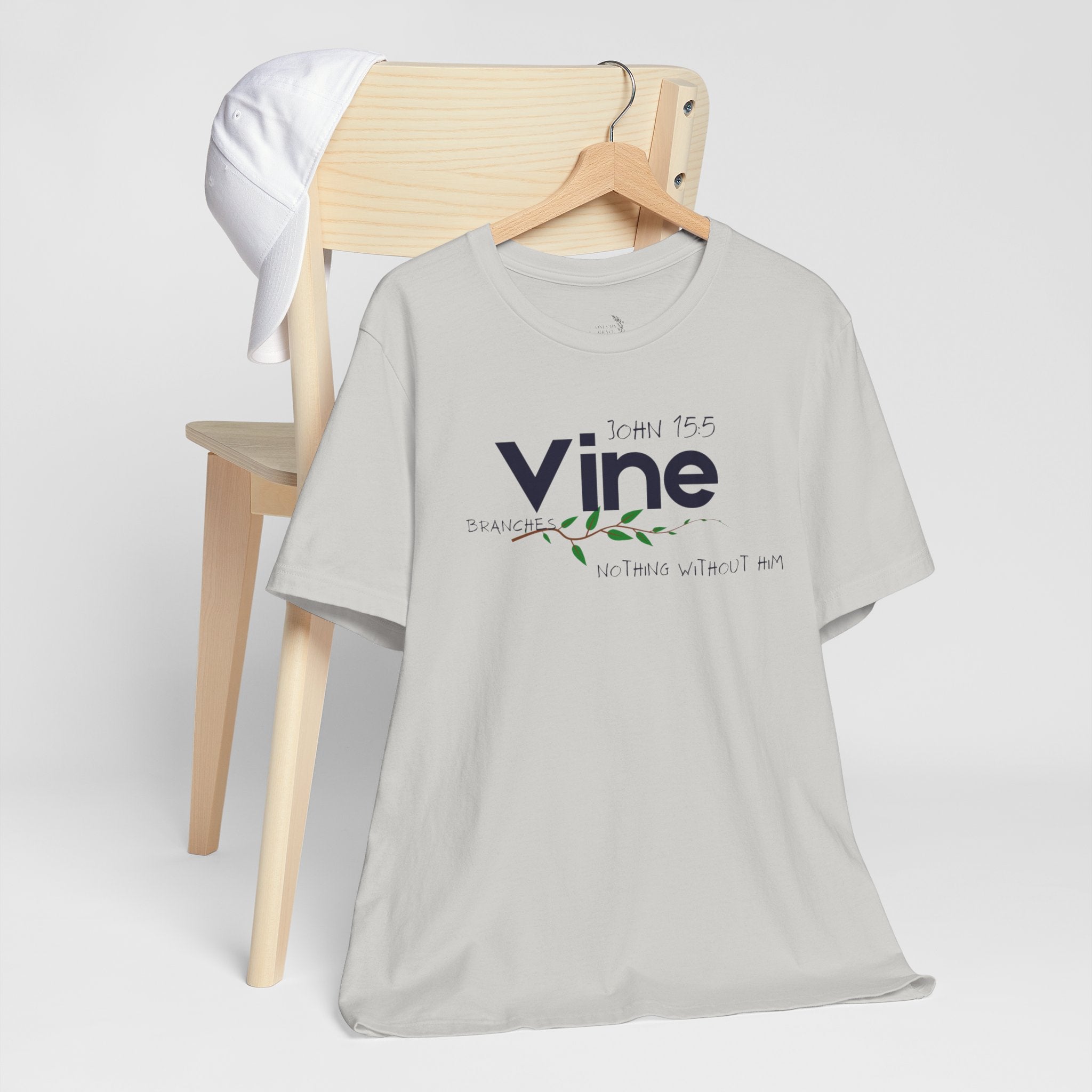Vine typography tee T-Shirt | botanical vine script graphic