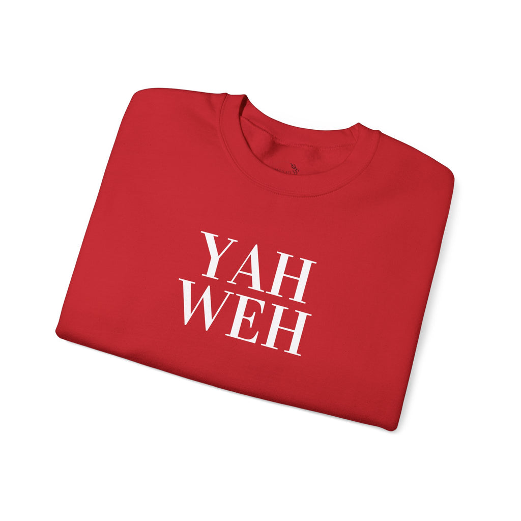 YAHWEH Minimalist Typography Sweatshirt | Religious Faith Crewneck