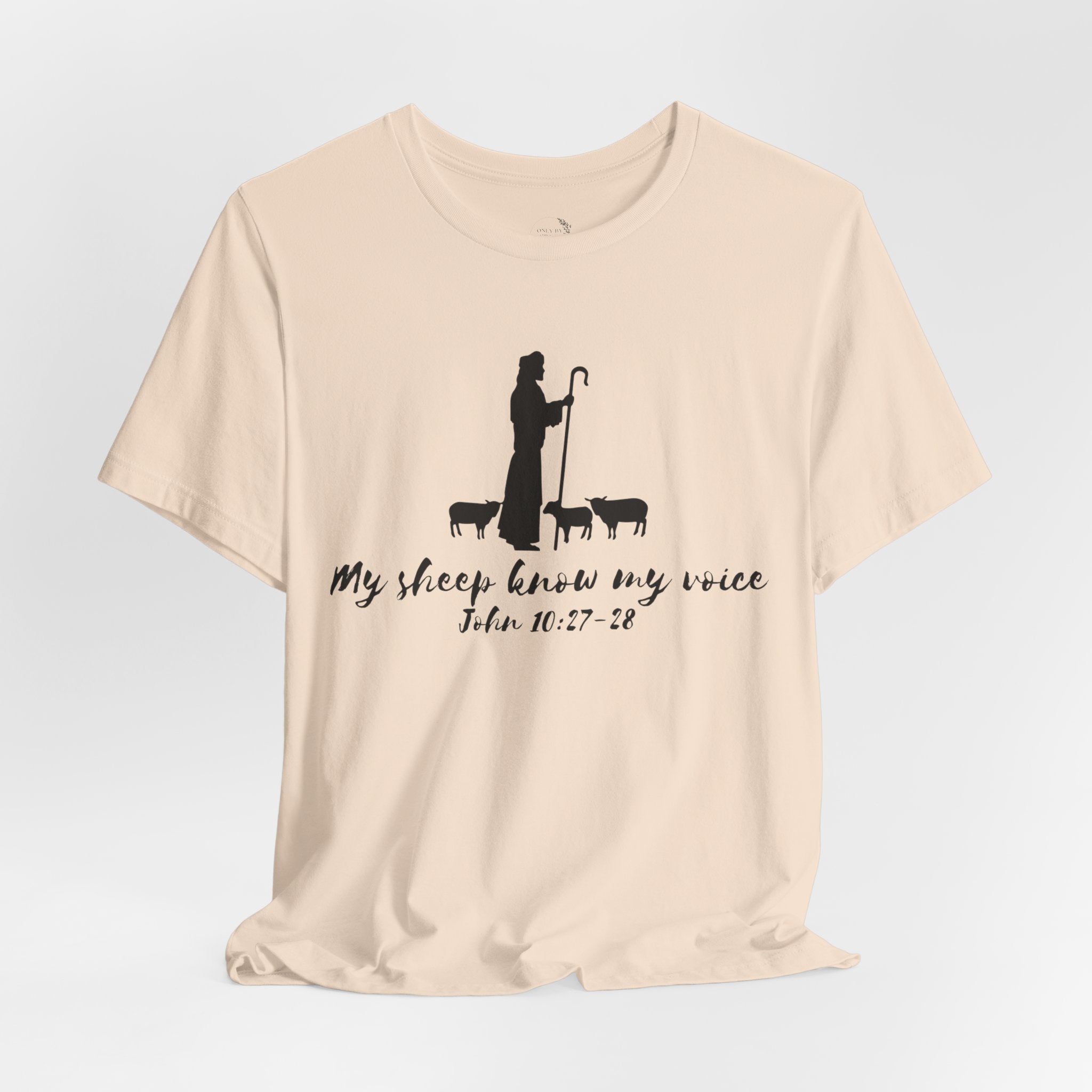 My Sheep Know My Voice shepherd silhouette T-Shirt | John 10:27 scripture