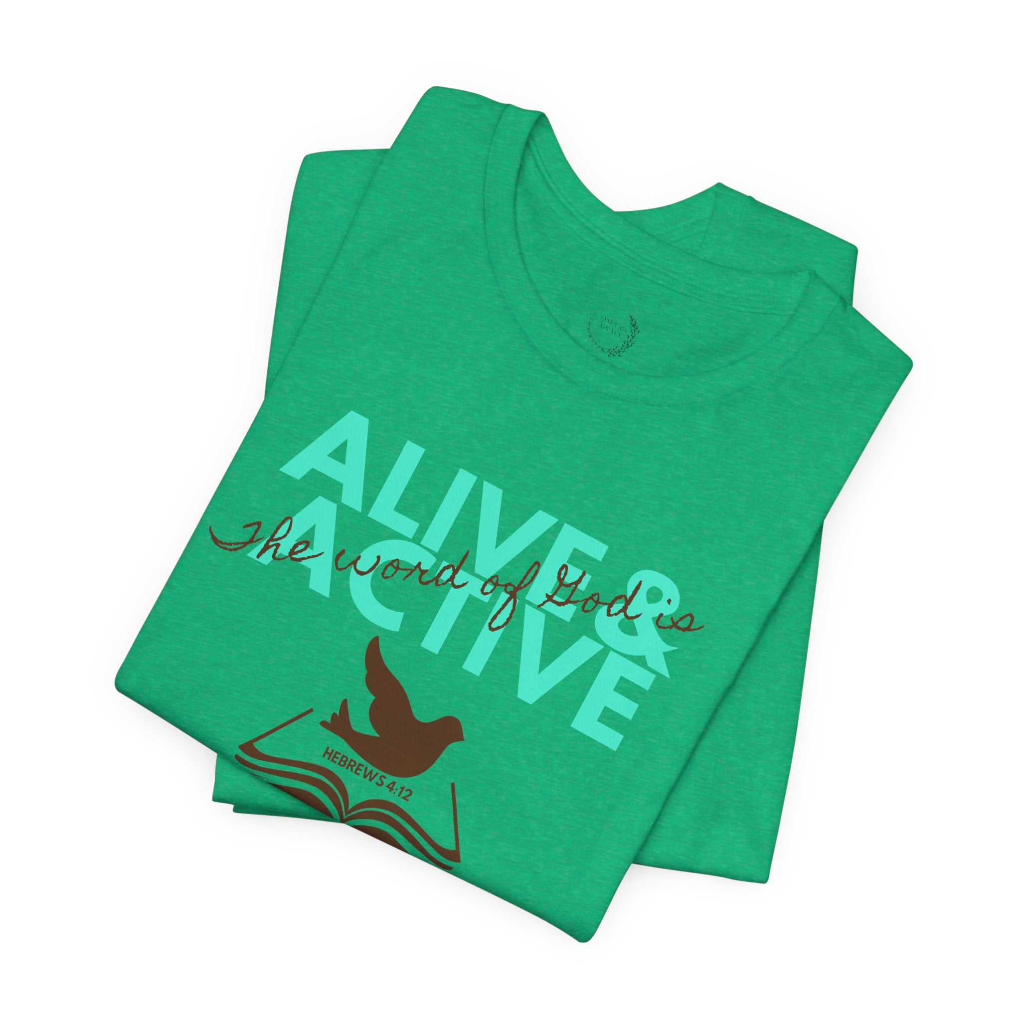 Alive & Active sword wings T-Shirt | Hebrews 4:12 scripture design