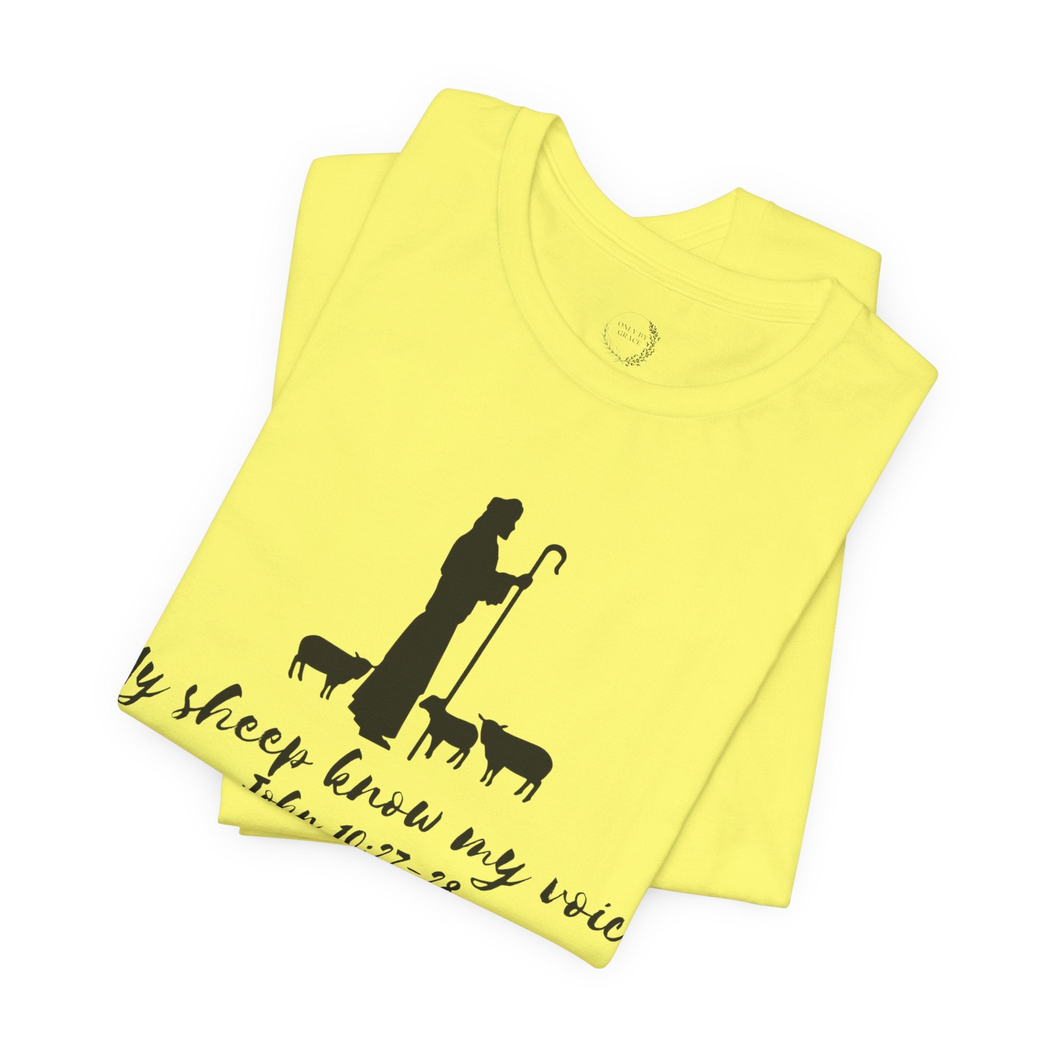 My Sheep Know My Voice shepherd silhouette T-Shirt | John 10:27 scripture