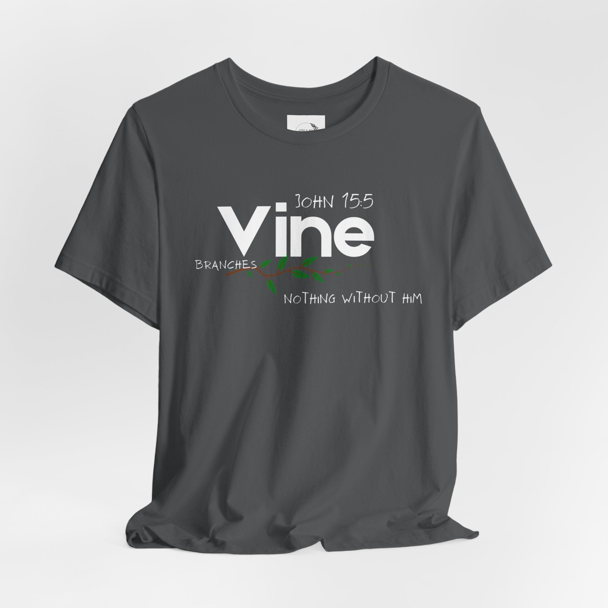 Vine typography tee T-Shirt | botanical vine script graphic