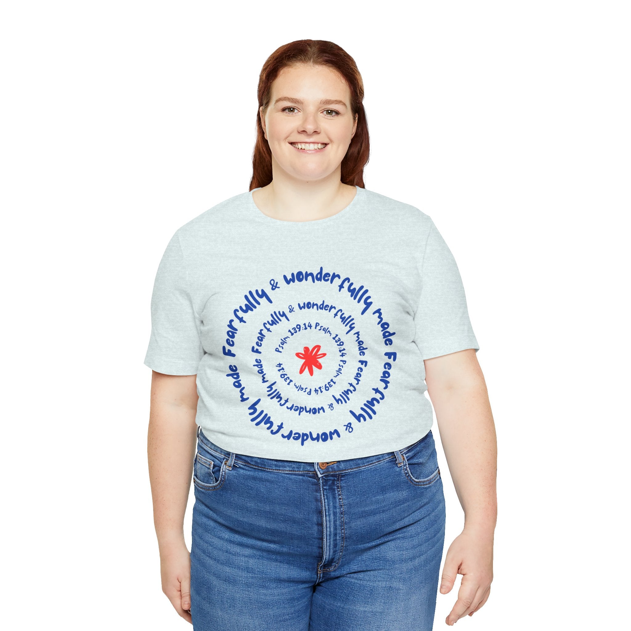 T-Shirt — 'Fearfully & Wonderfully Made' Spiral Design