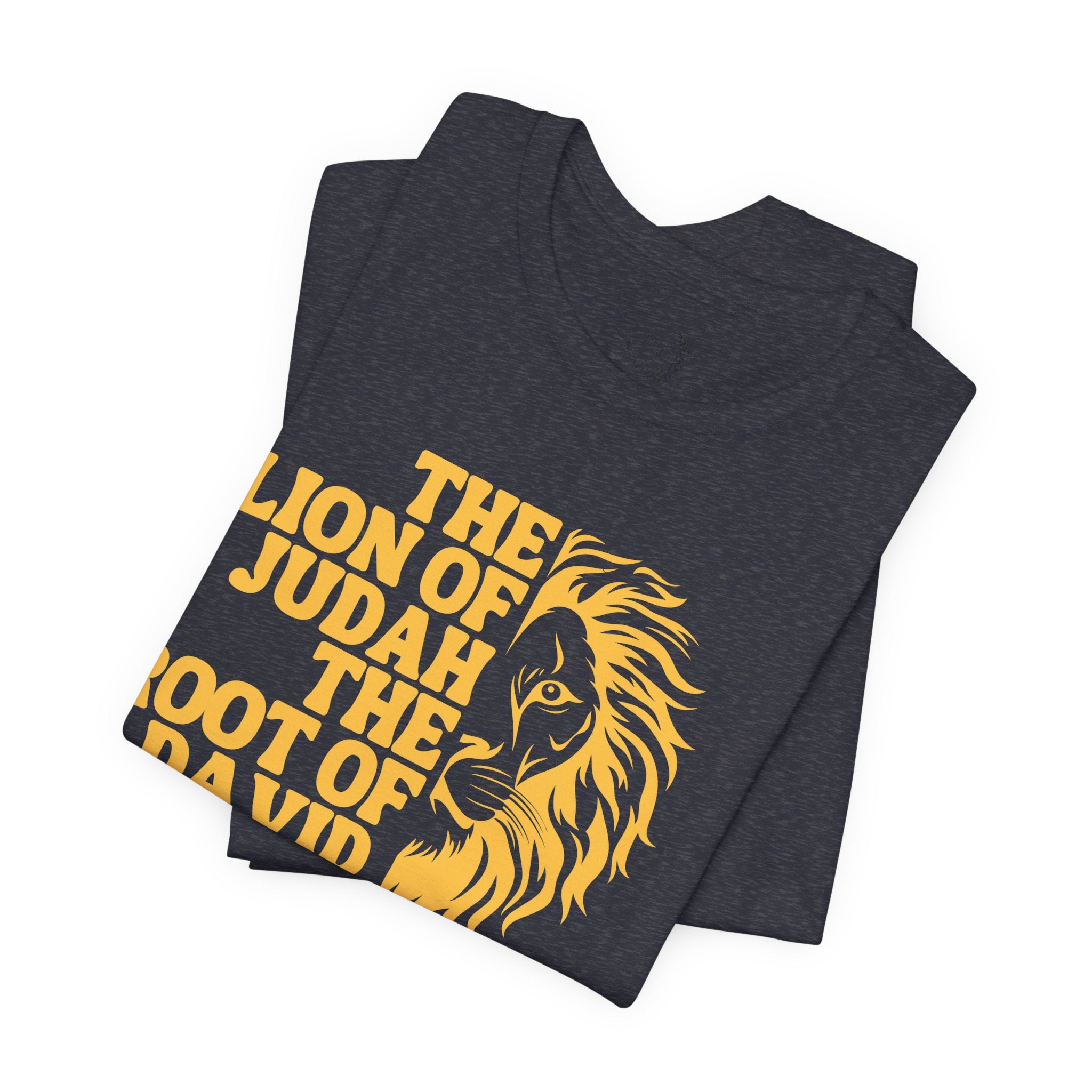 Lion of Judah T‑Shirt — "The Lion of Judah The Root of David Has Triumphed" Christian Graphic Tee